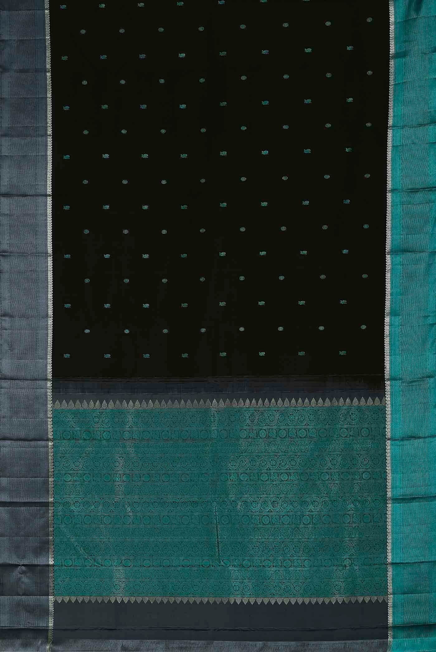 Black Kanchipuram Silk Saree