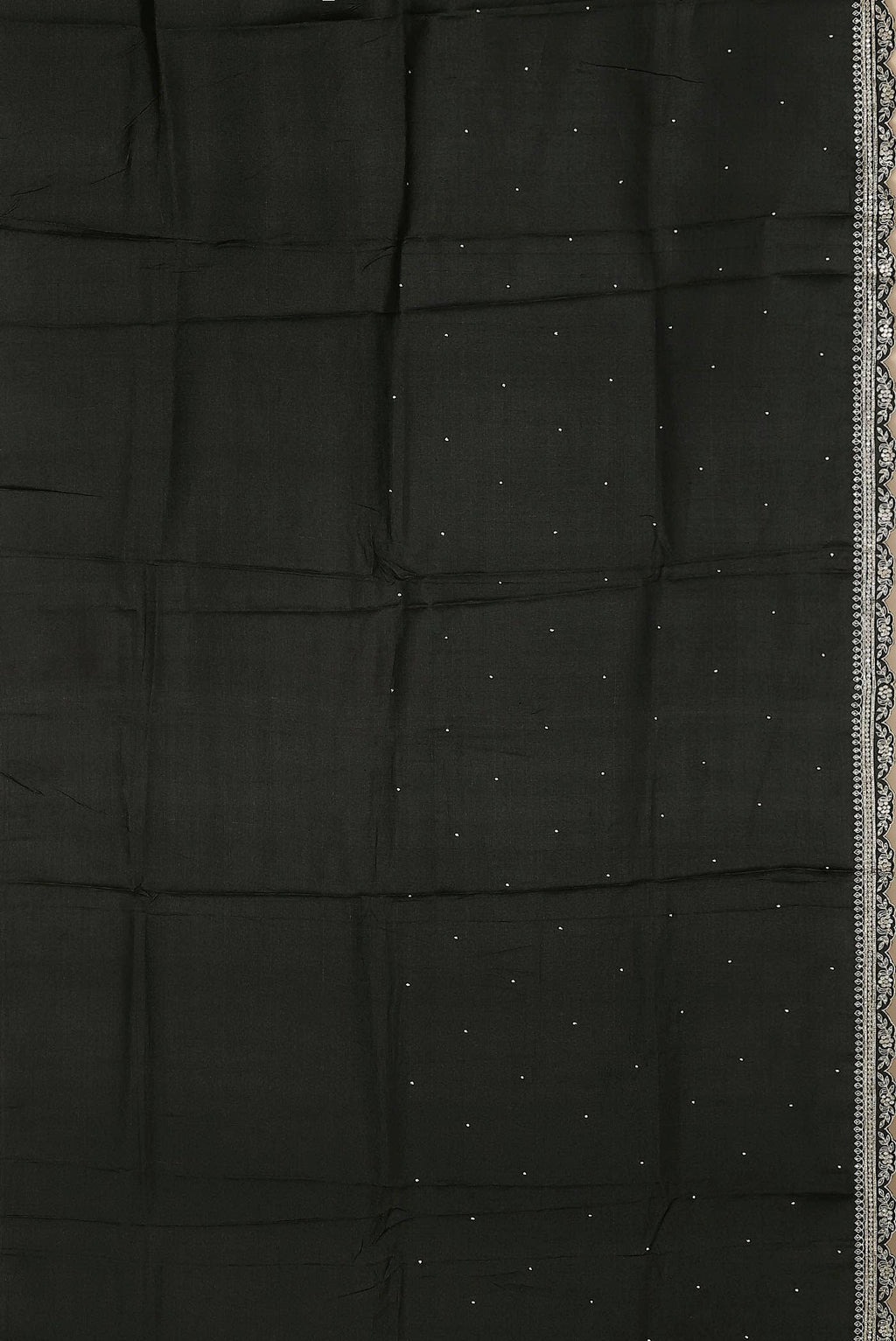 Black Bhagalpuri Tussar Silk Saree