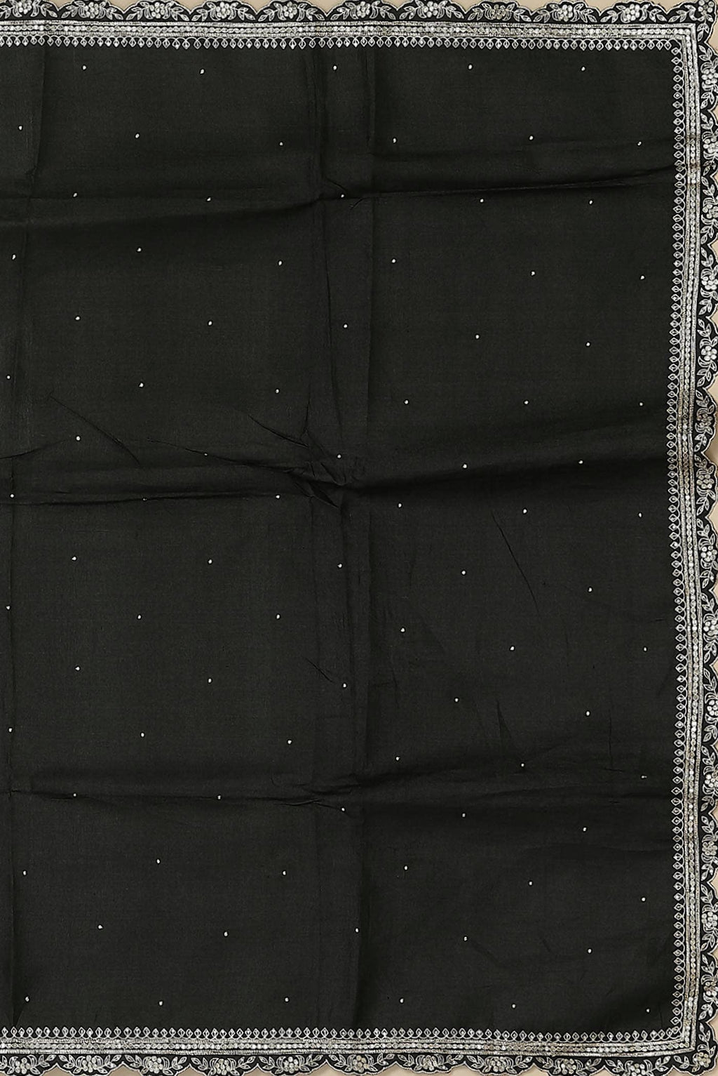 Black Bhagalpuri Tussar Silk Saree