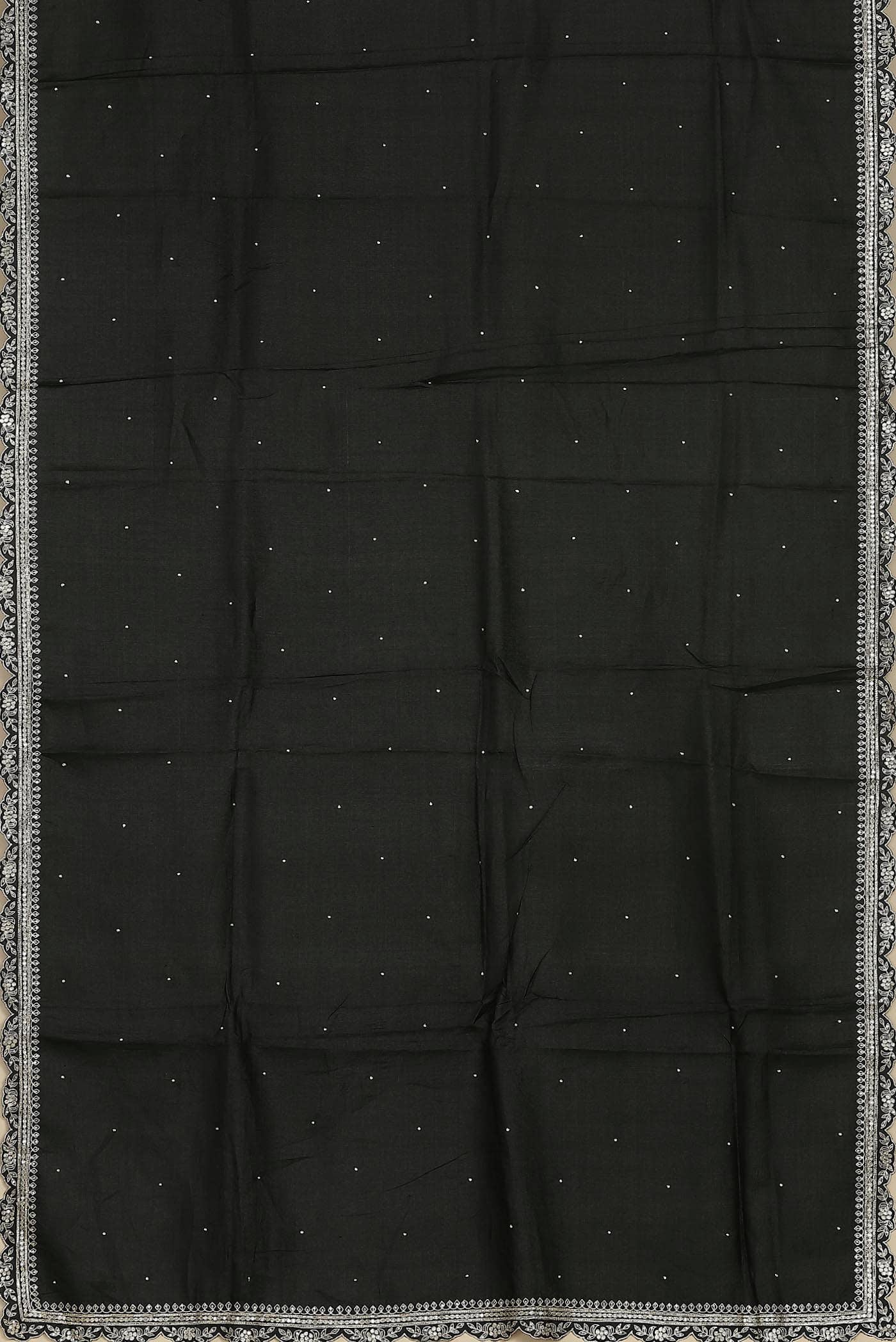 Black Bhagalpuri Tussar Silk Saree