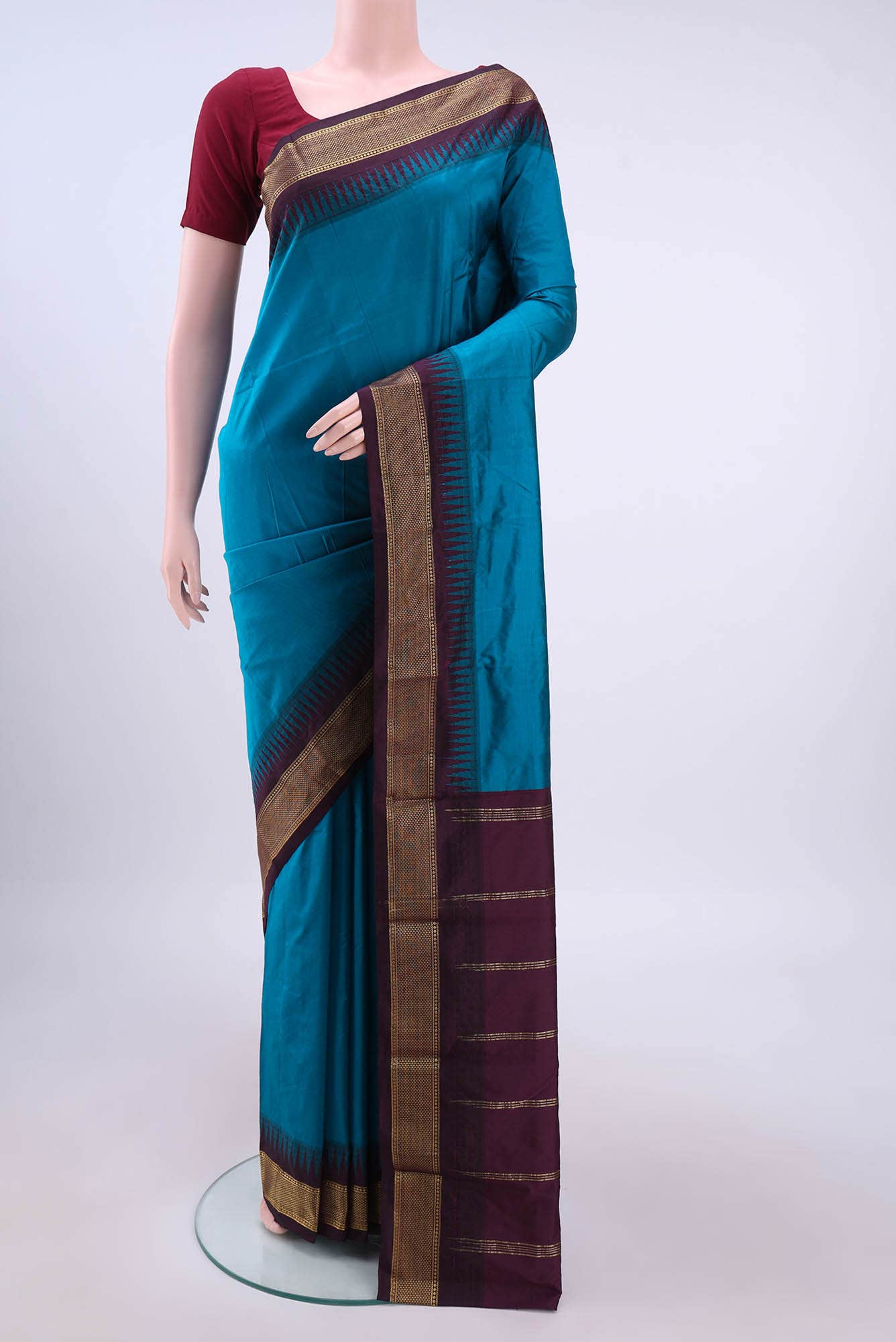 Blue Bangalore Silk Saree