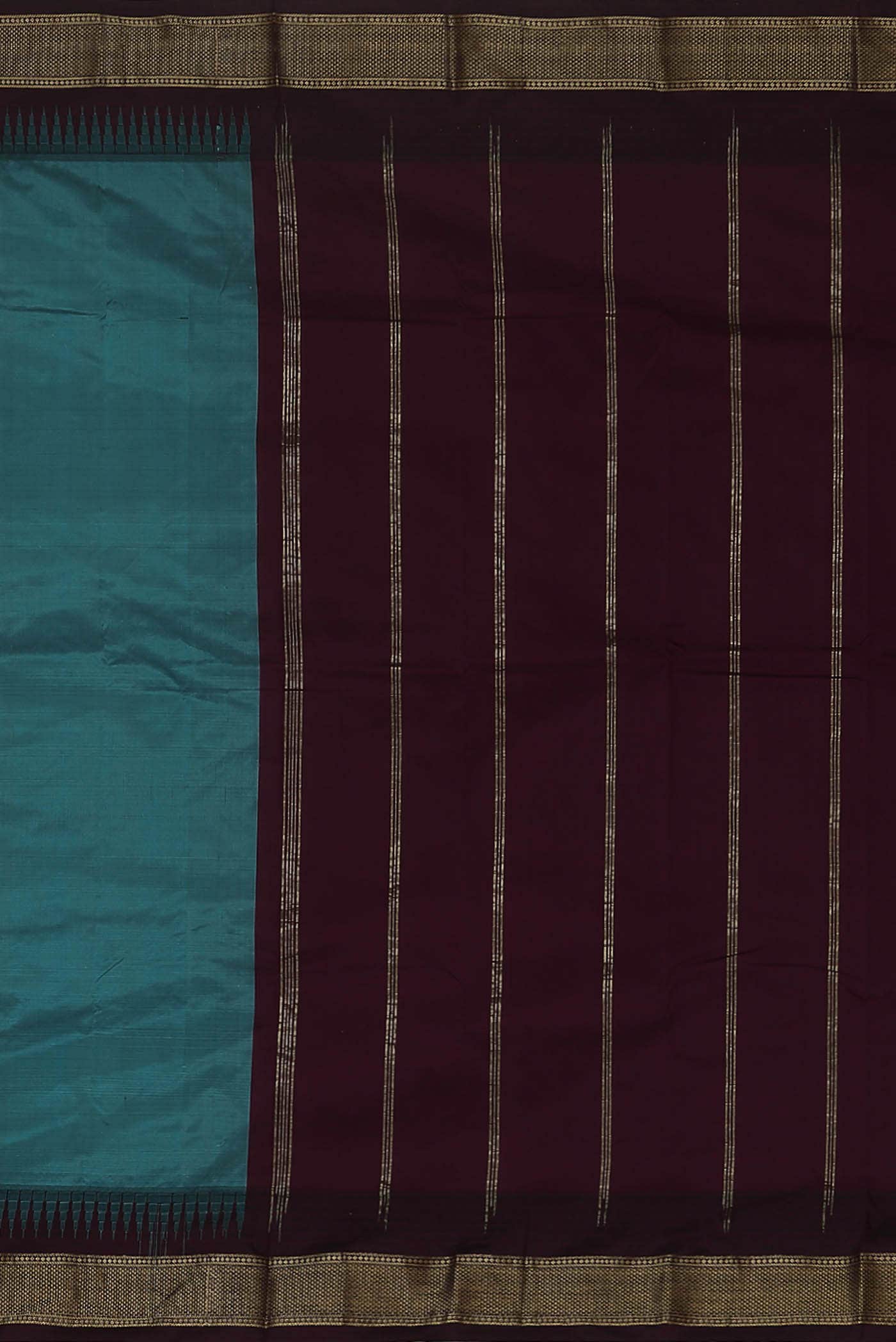 Blue Blended Bangalore Silk Saree