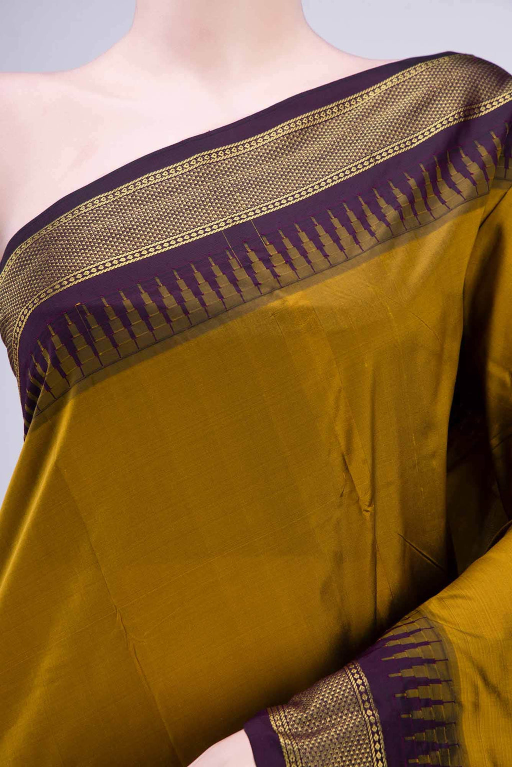 Golden Blended Bangalore Silk Saree