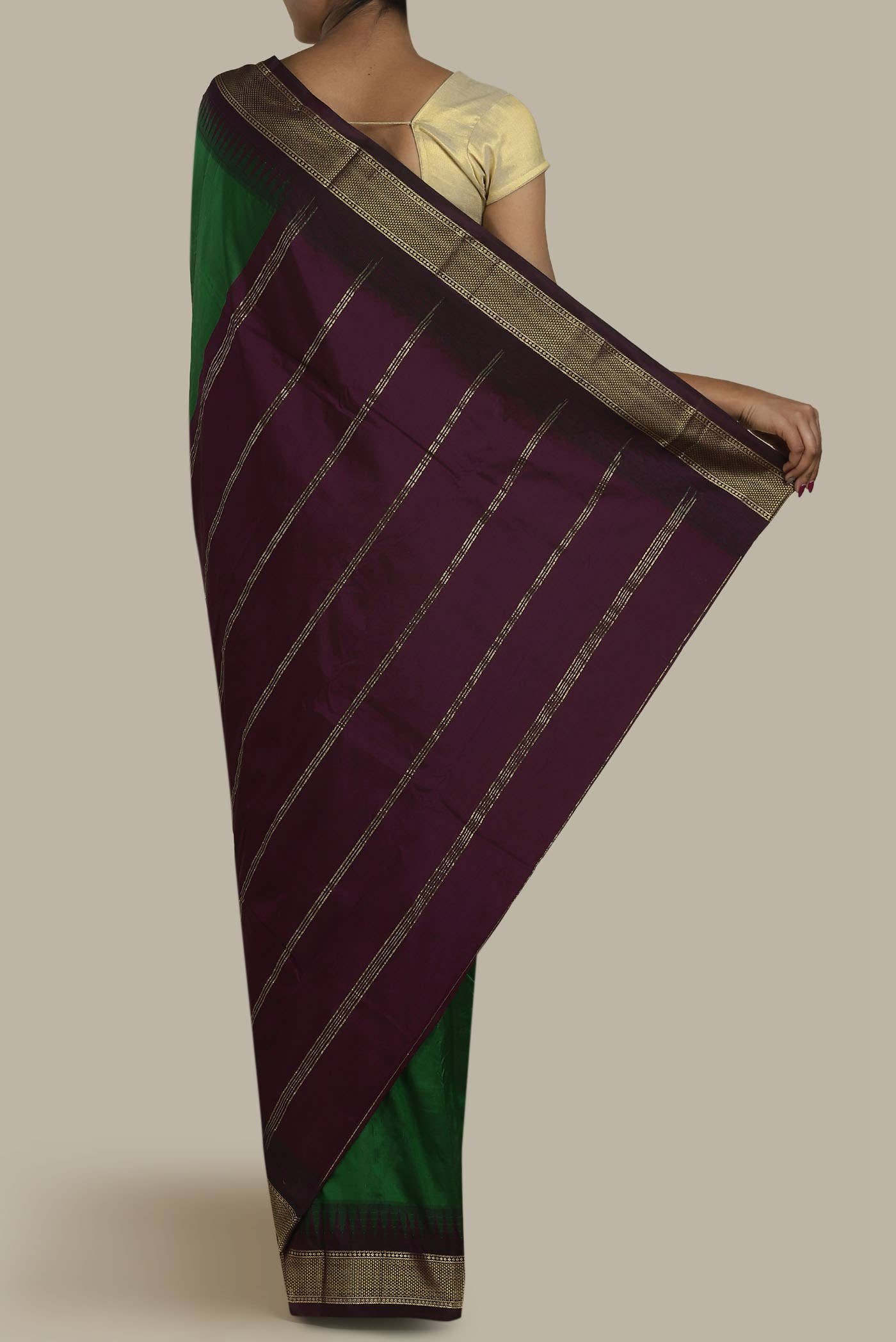 Green Blended Bangalore Silk Saree