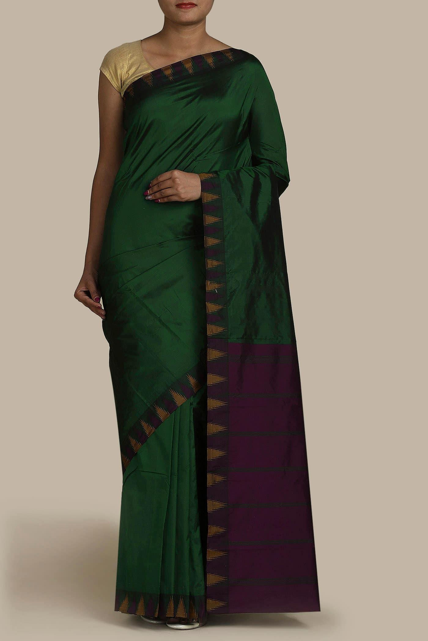 Green Bangalore Silk Saree