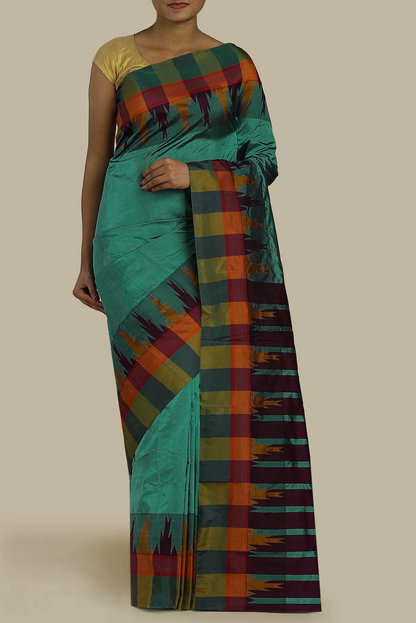 Green Bangalore Silk Saree