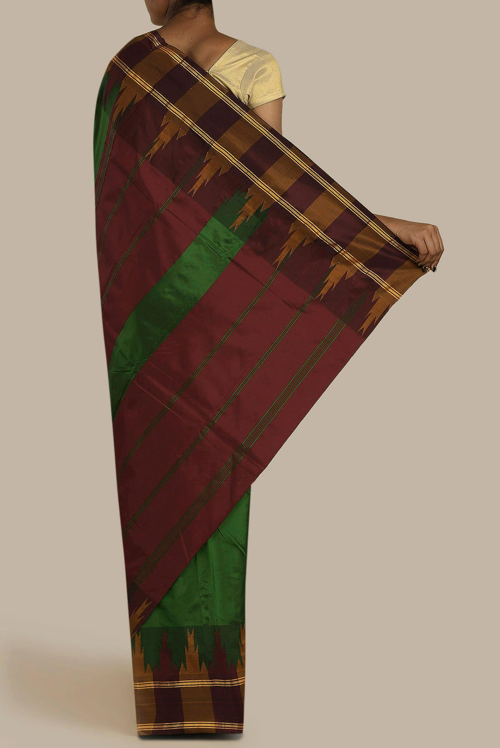 Green Blended Bangalore Silk Saree