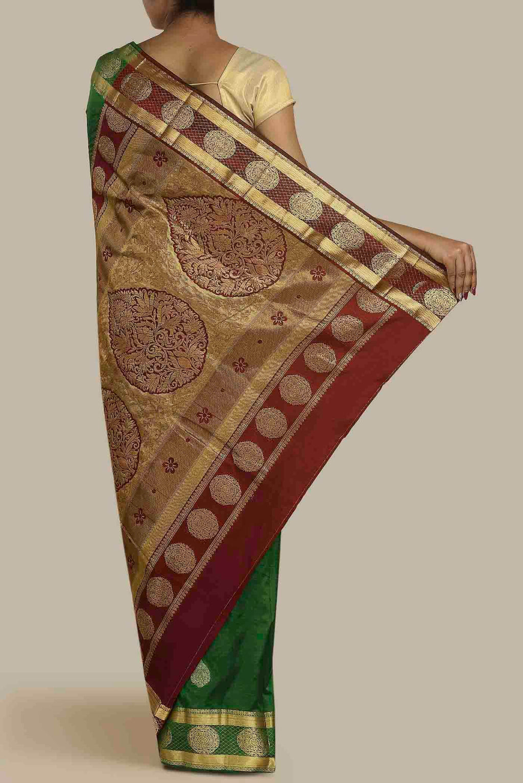 Green Blended Bangalore Silk Saree