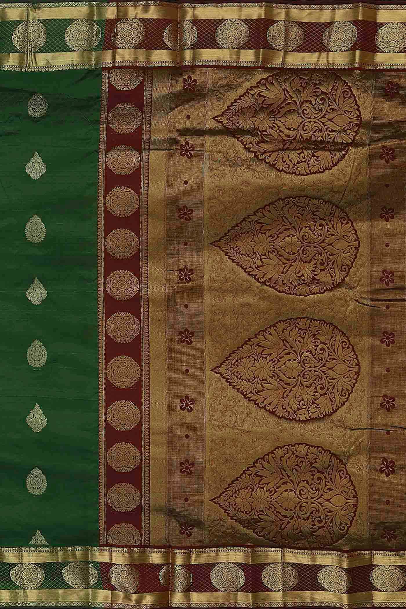 Green Blended Bangalore Silk Saree