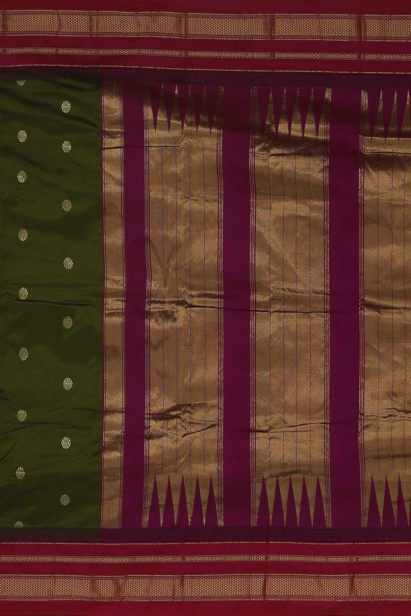 Mehandi Green Blended Bangalore Silk Saree