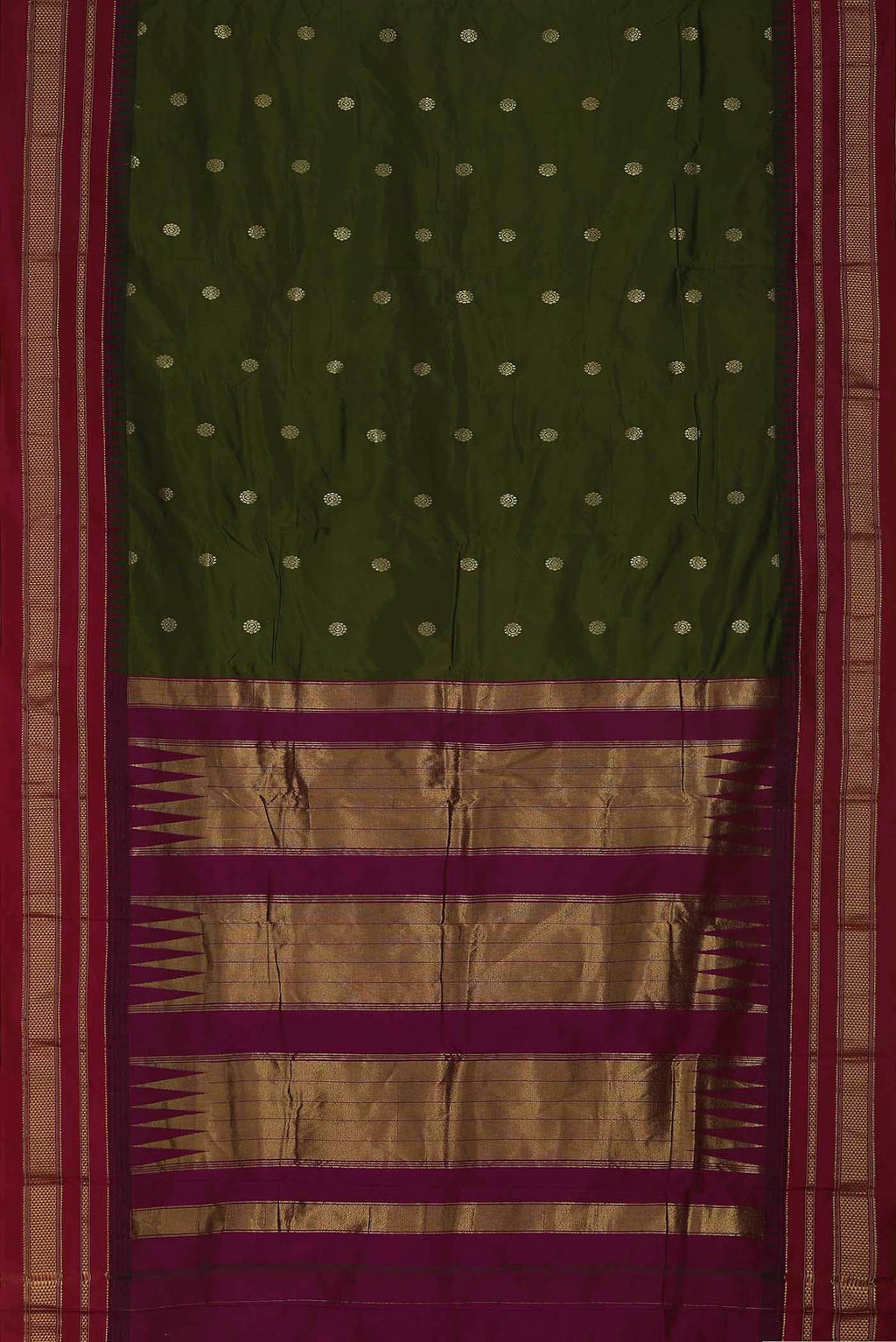 Mehandi Green Blended Bangalore Silk Saree