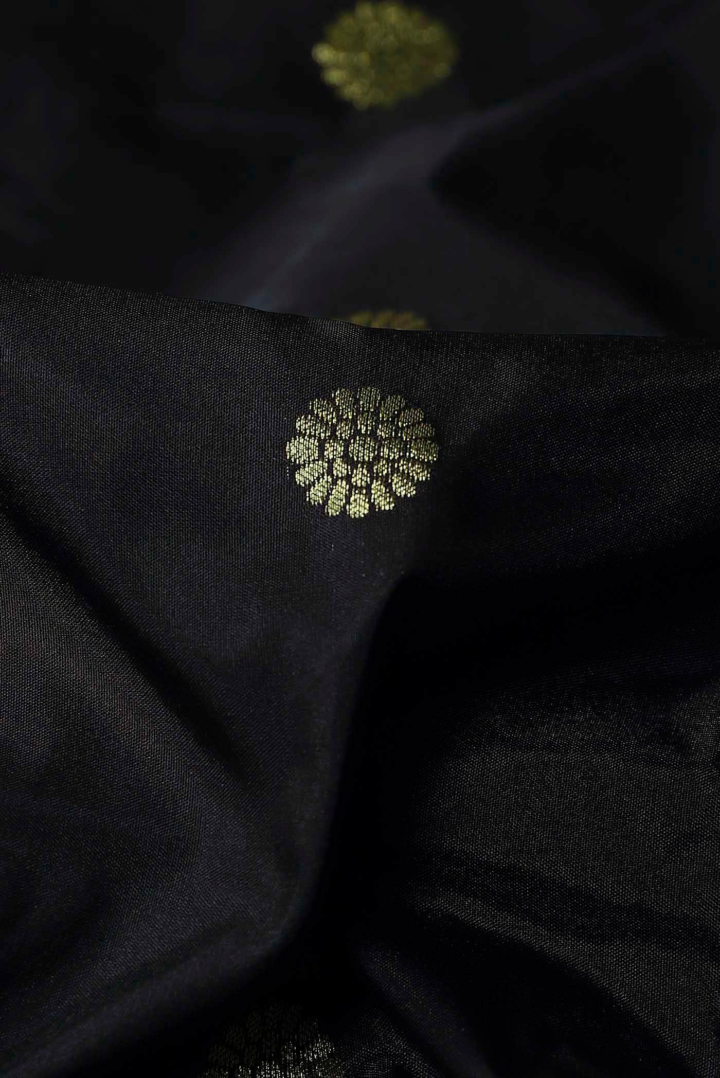 Black Blended Bangalore Silk Saree