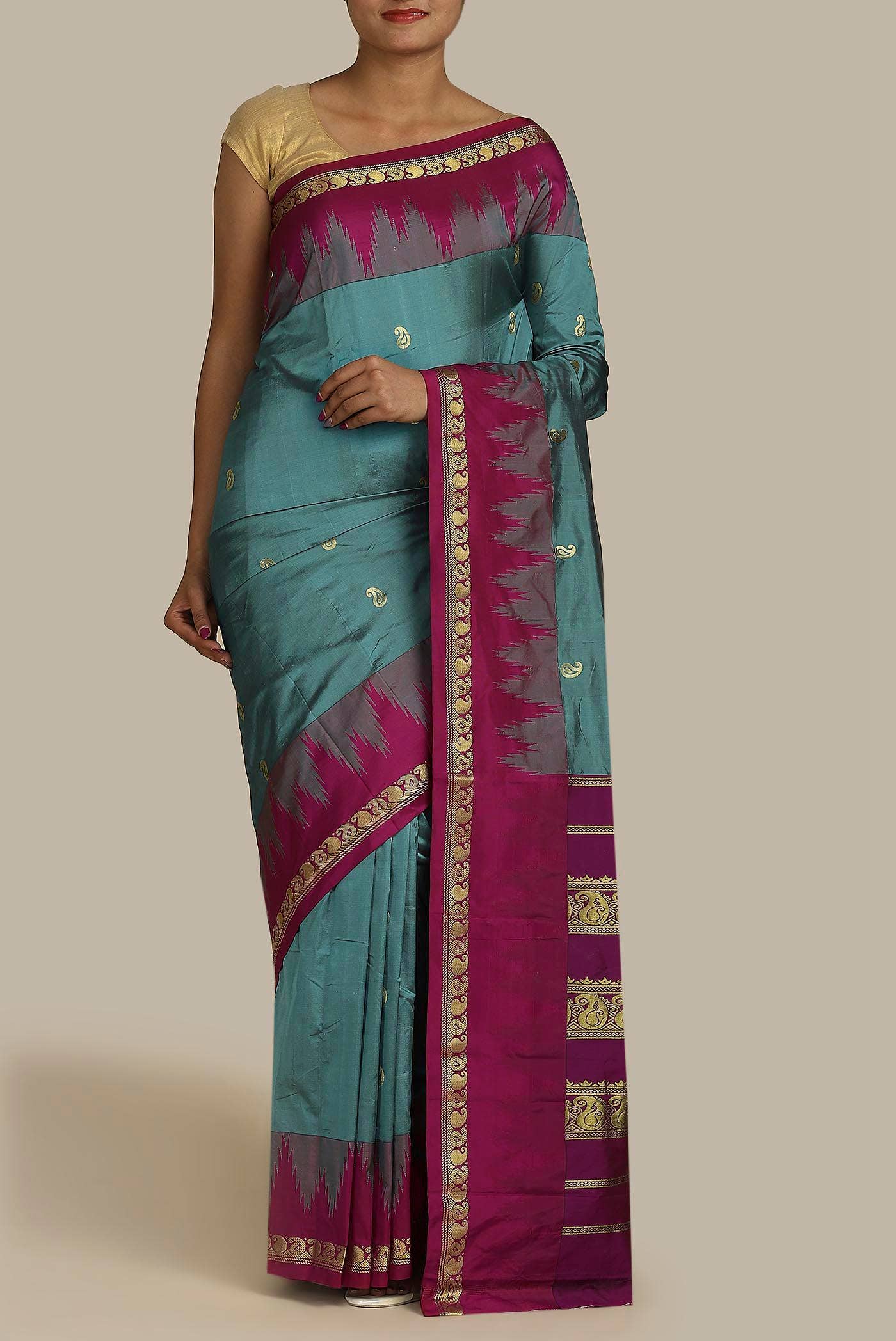 Blue Bangalore Silk Saree
