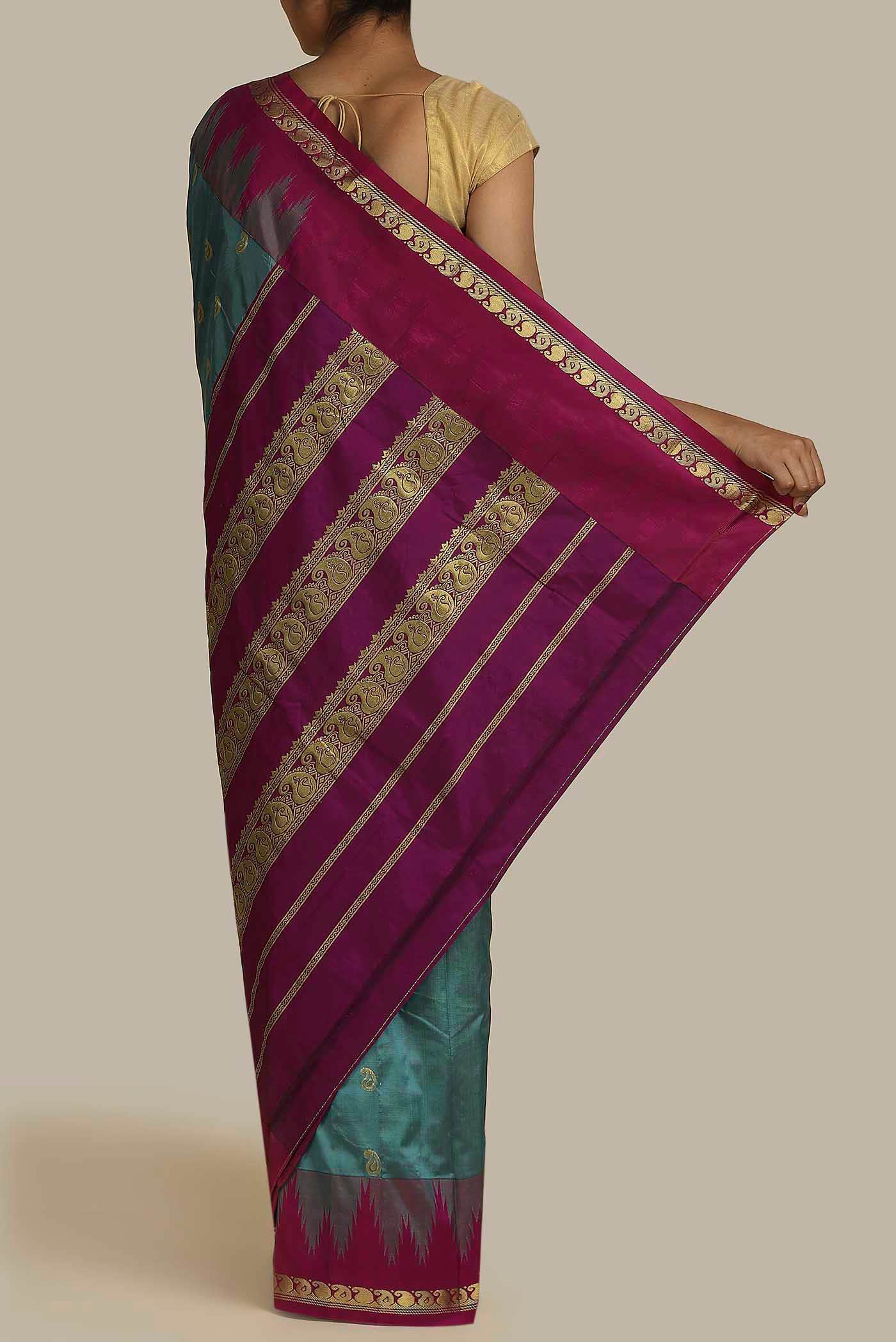 Blue Bangalore Silk Saree