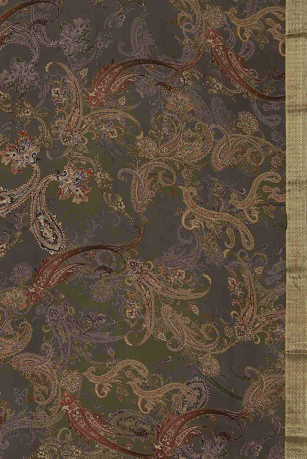 Mauve Mysore Crepe Saree