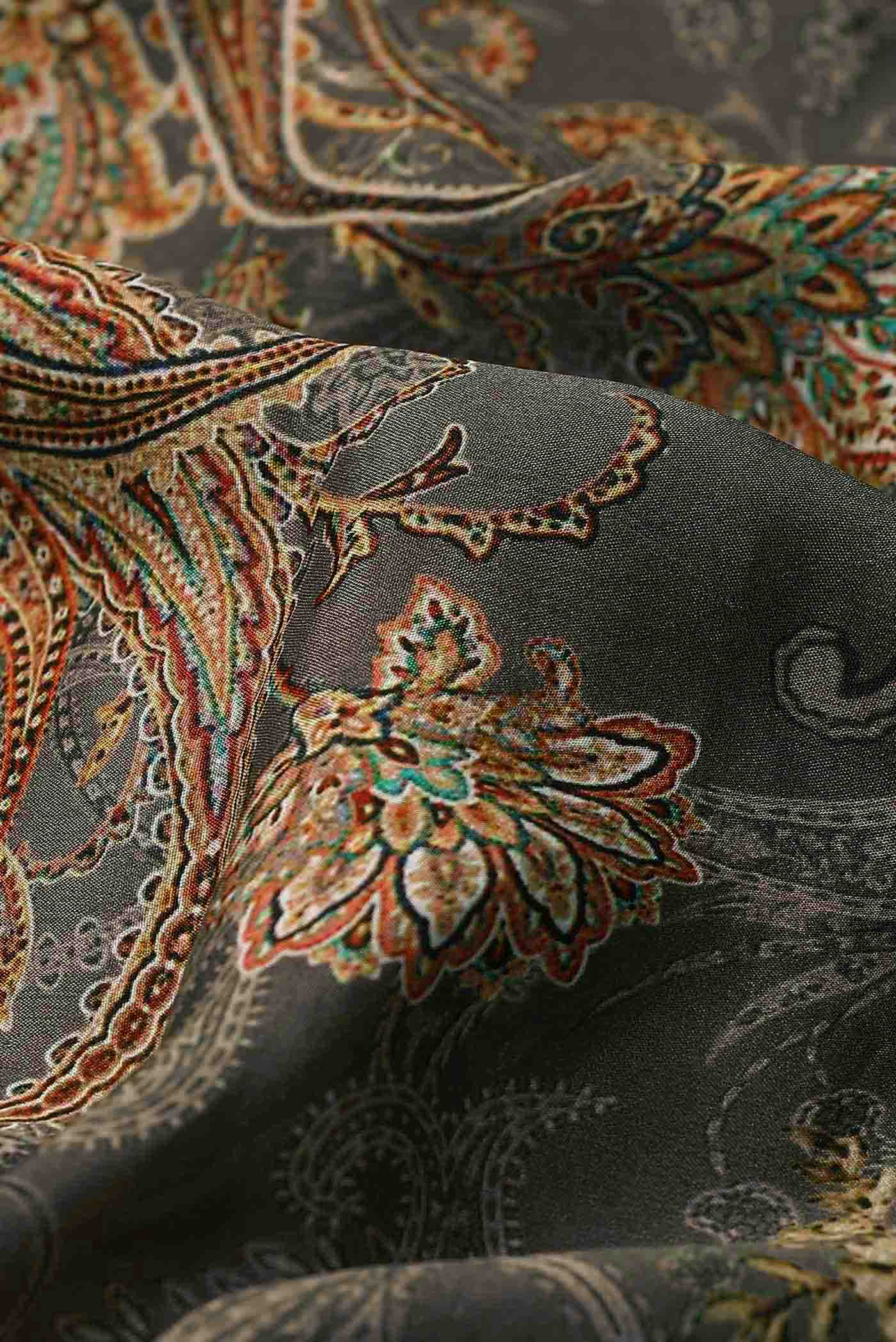 Mauve Mysore Crepe Saree