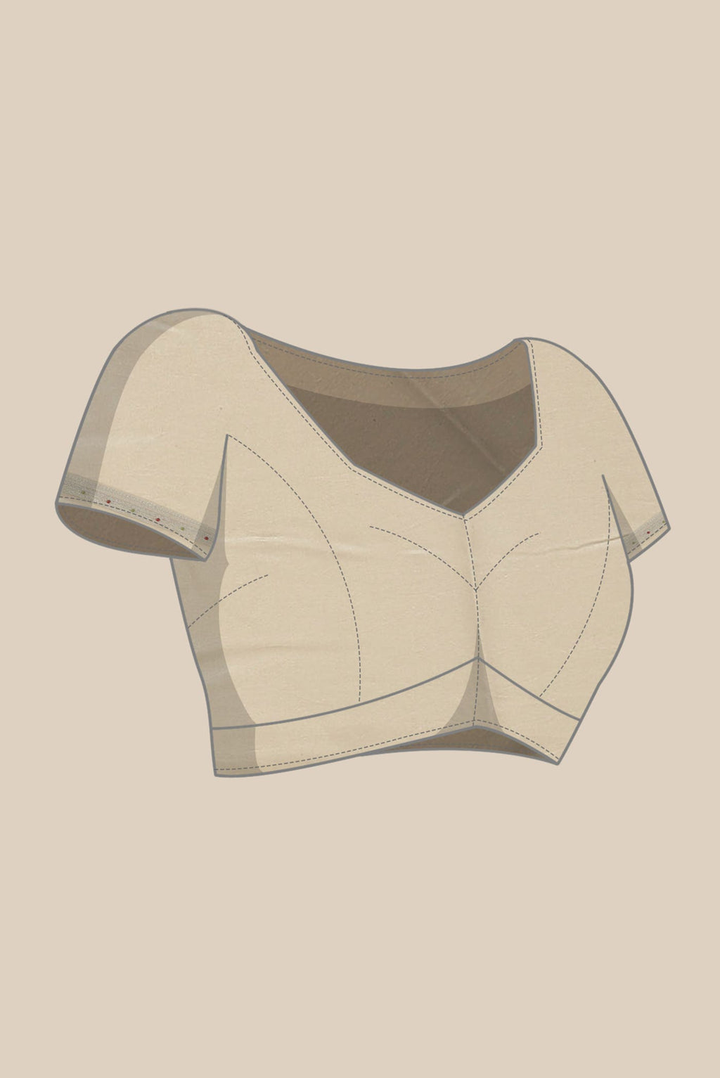 Beige Bhagalpuri Tussar Silk Saree