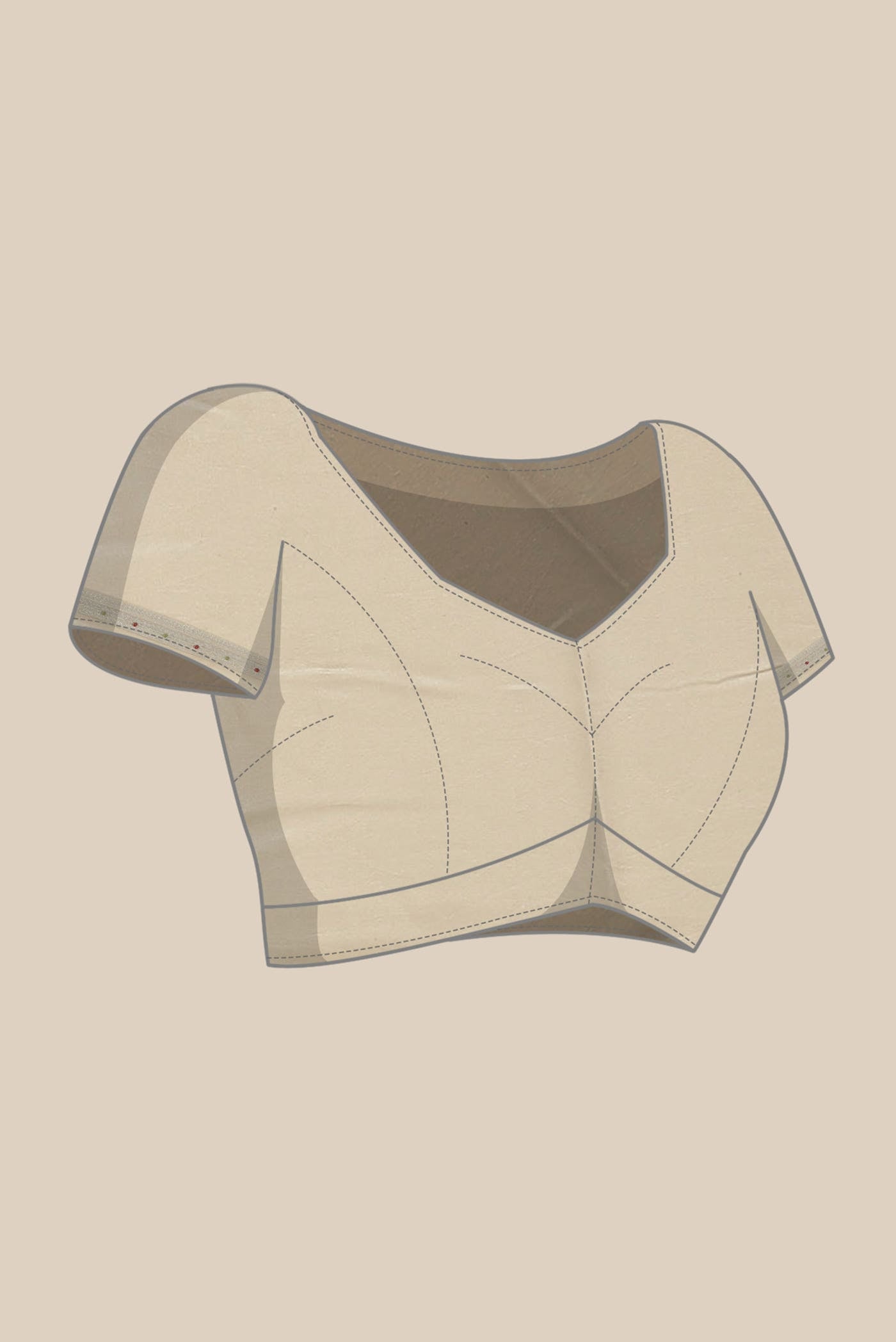 Beige Bhagalpuri Tussar Silk Saree