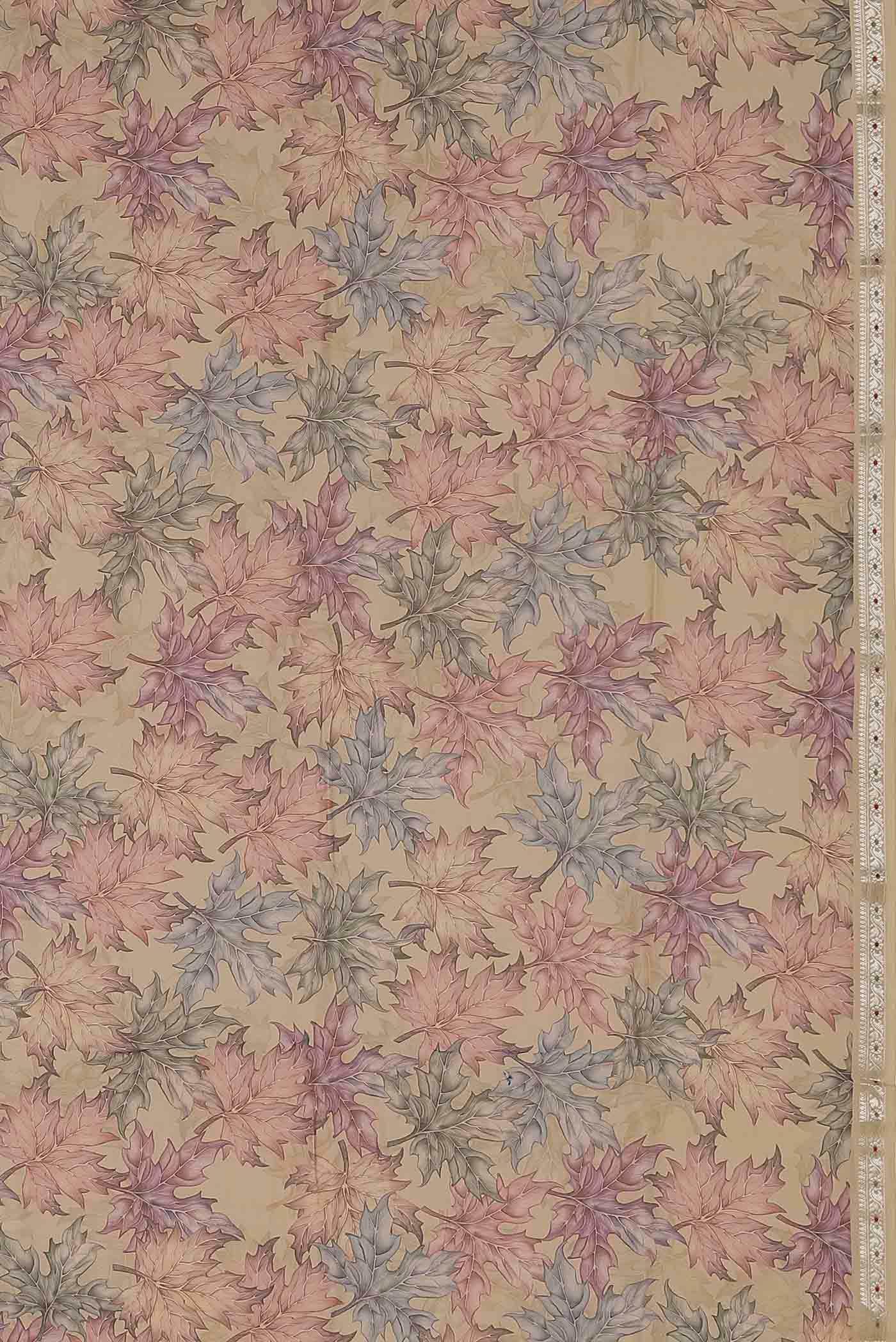 Beige Bhagalpuri Tussar Silk Saree