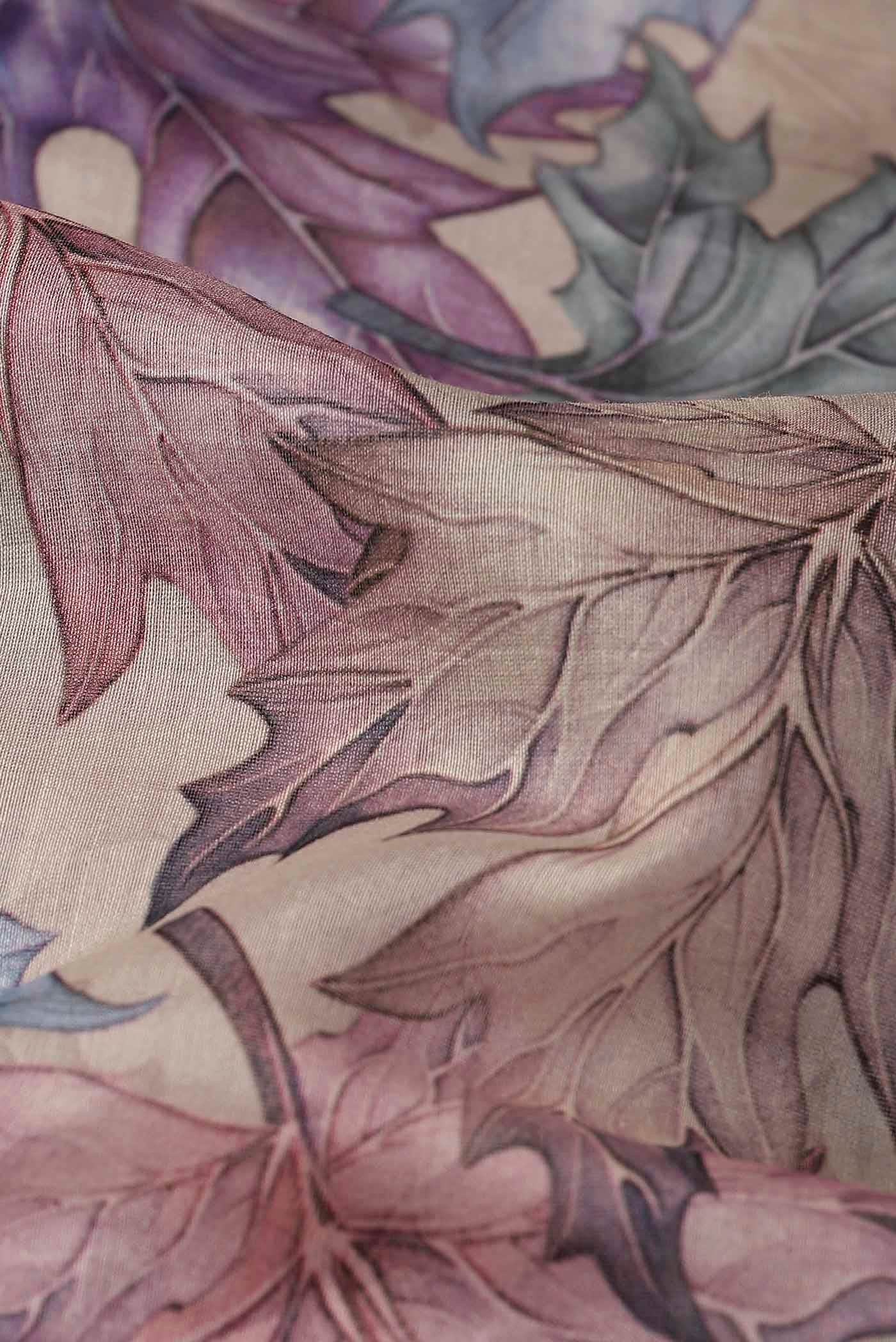 Beige Bhagalpuri Tussar Silk Saree