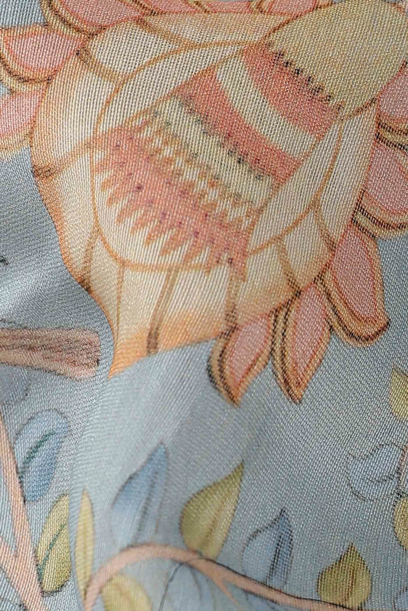 Light Blue Chanderi Silk Cotton Saree