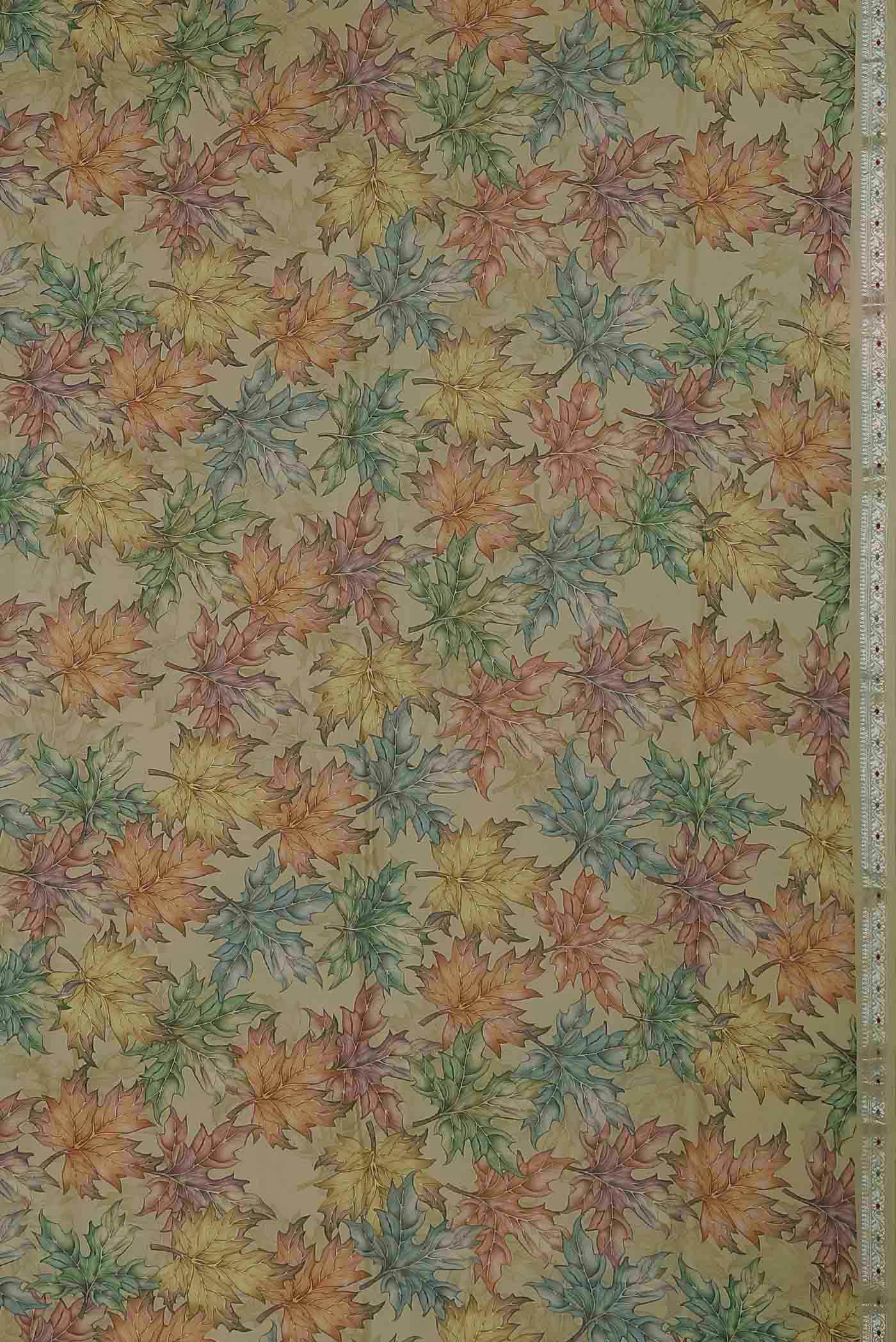 Beige Bhagalpuri Tussar Silk Saree