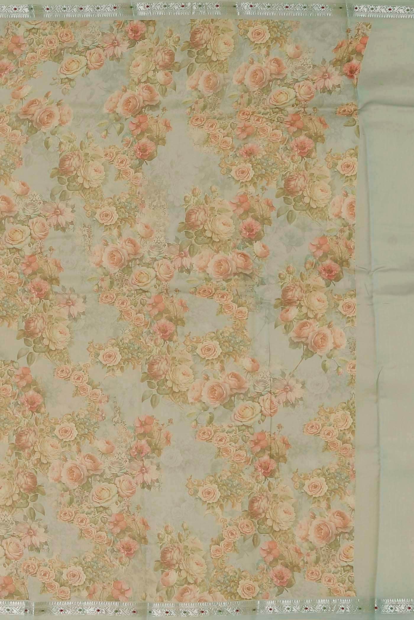 Light Blue Bhagalpuri Tussar Silk Saree