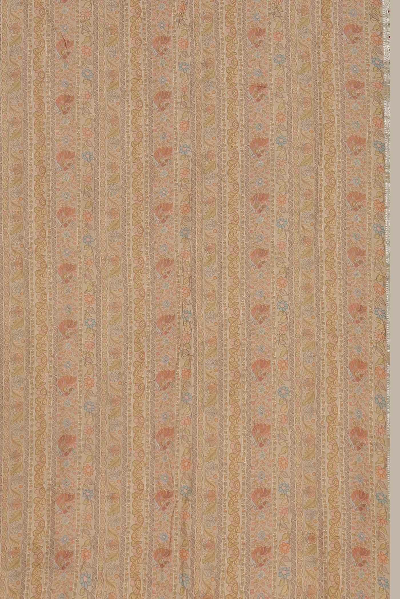 Peach Chanderi Silk Cotton Saree