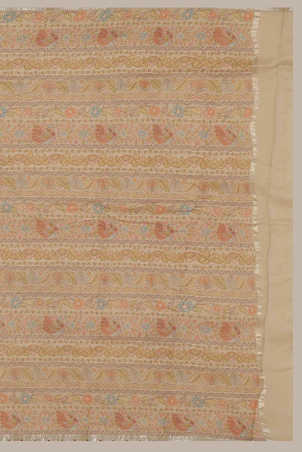 Peach Chanderi Silk Cotton Saree