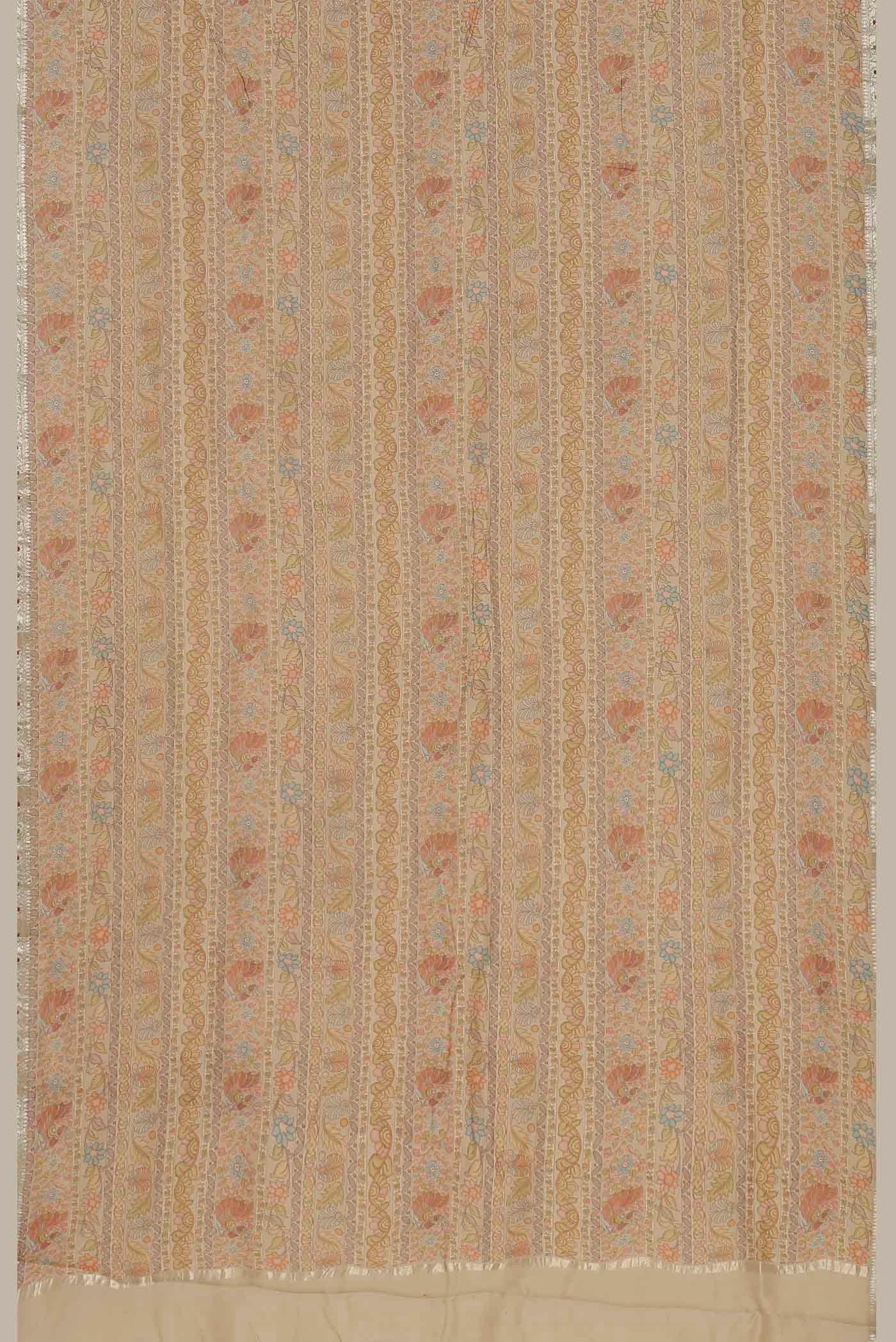 Peach Chanderi Silk Cotton Saree