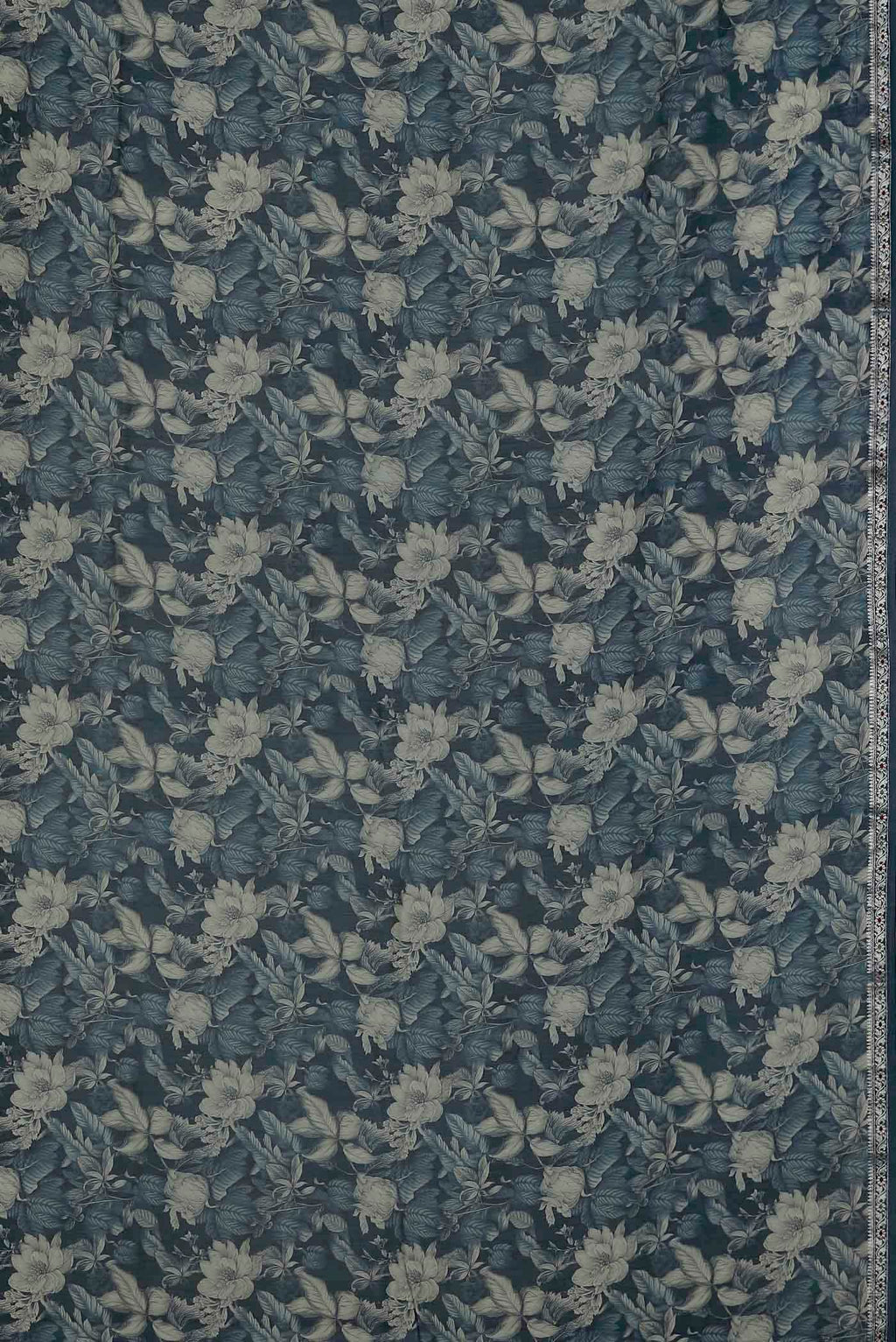 Blue Tussar Silk Saree