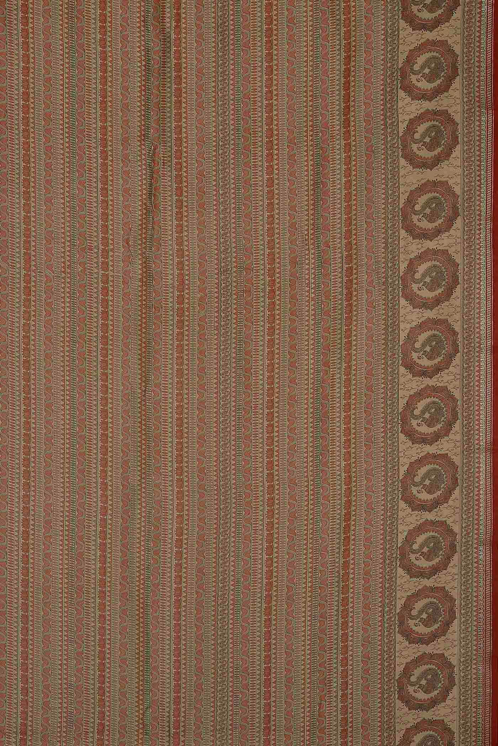 Beige Bhagalpuri Tussar Silk Saree