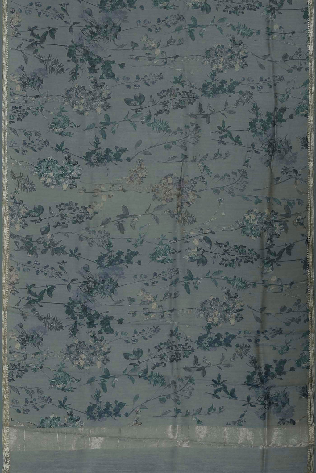 Grey Bhagalpuri Tussar Silk Saree