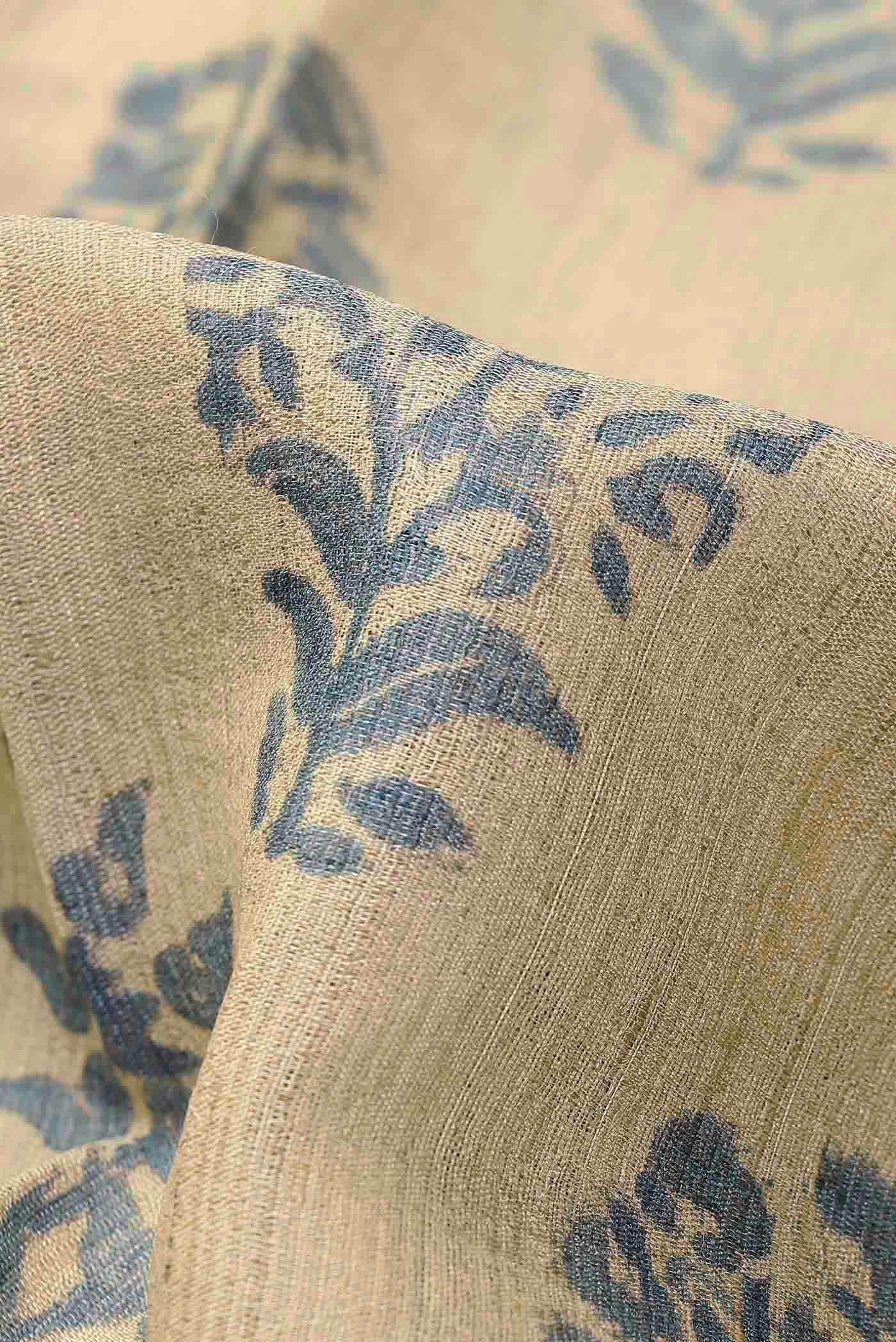 Beige Bhagalpuri Tussar Silk Saree