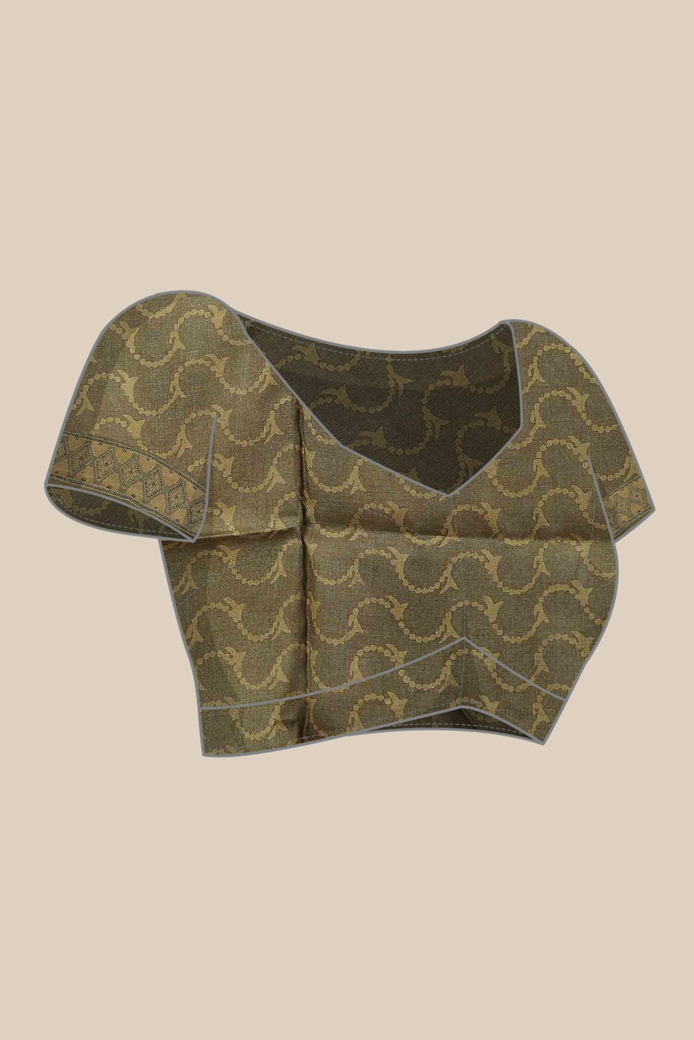 Brown Bhagalpuri Tussar Silk Saree
