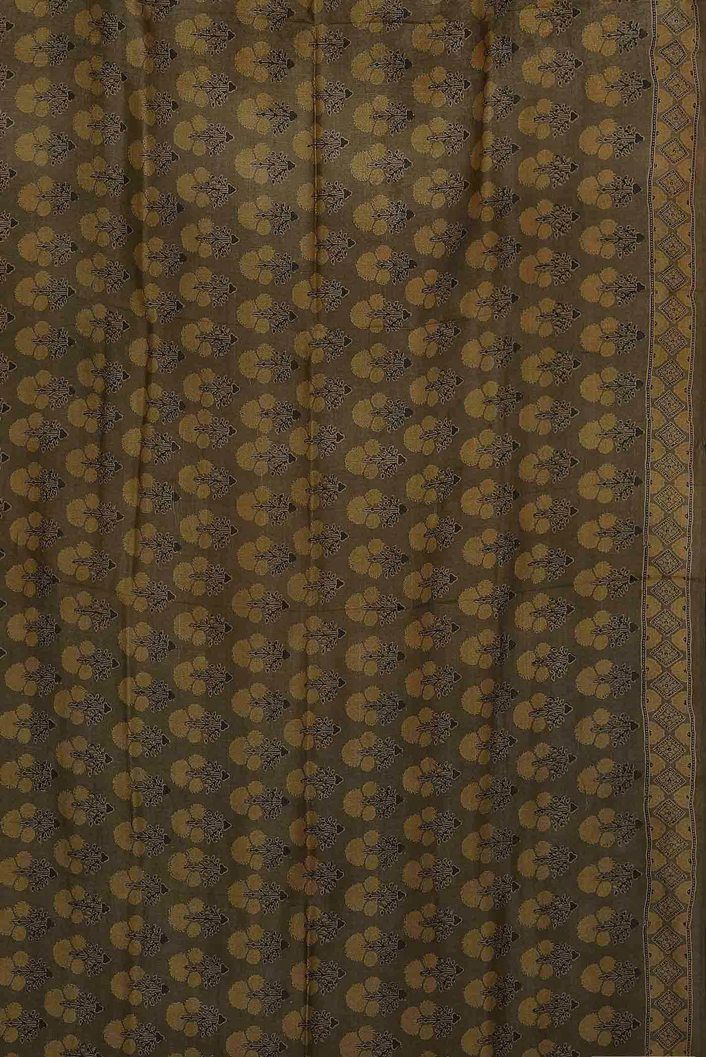 Brown Bhagalpuri Tussar Silk Saree