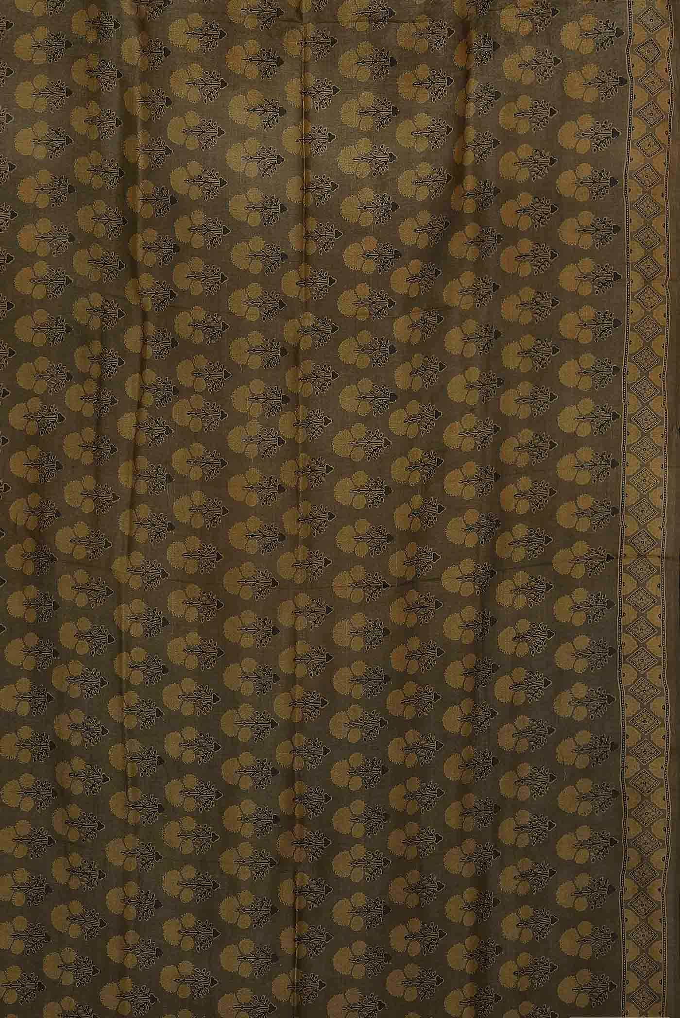 Brown Bhagalpuri Tussar Silk Saree