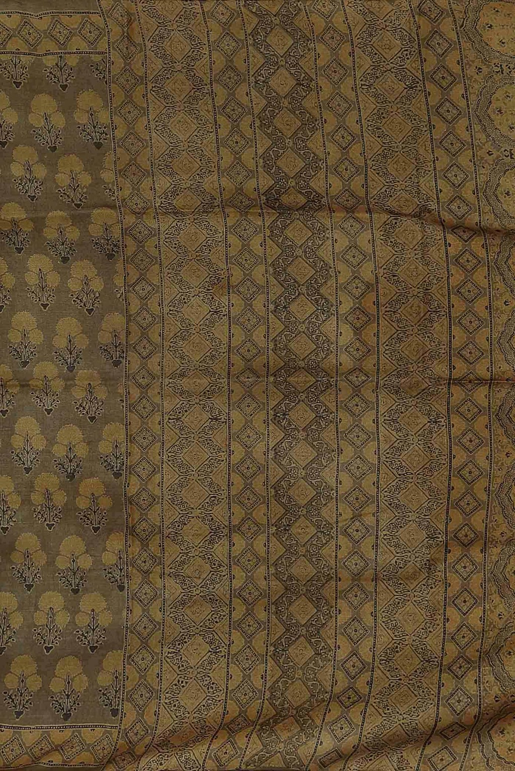 Brown Bhagalpuri Tussar Silk Saree
