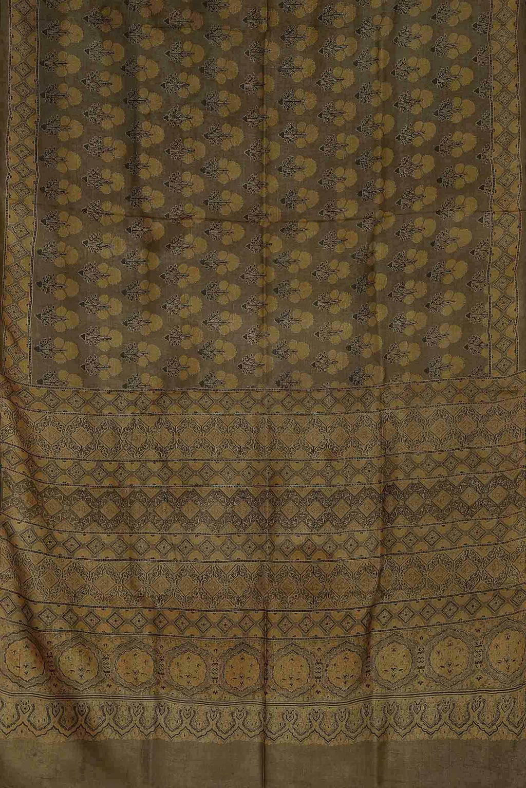 Brown Bhagalpuri Tussar Silk Saree