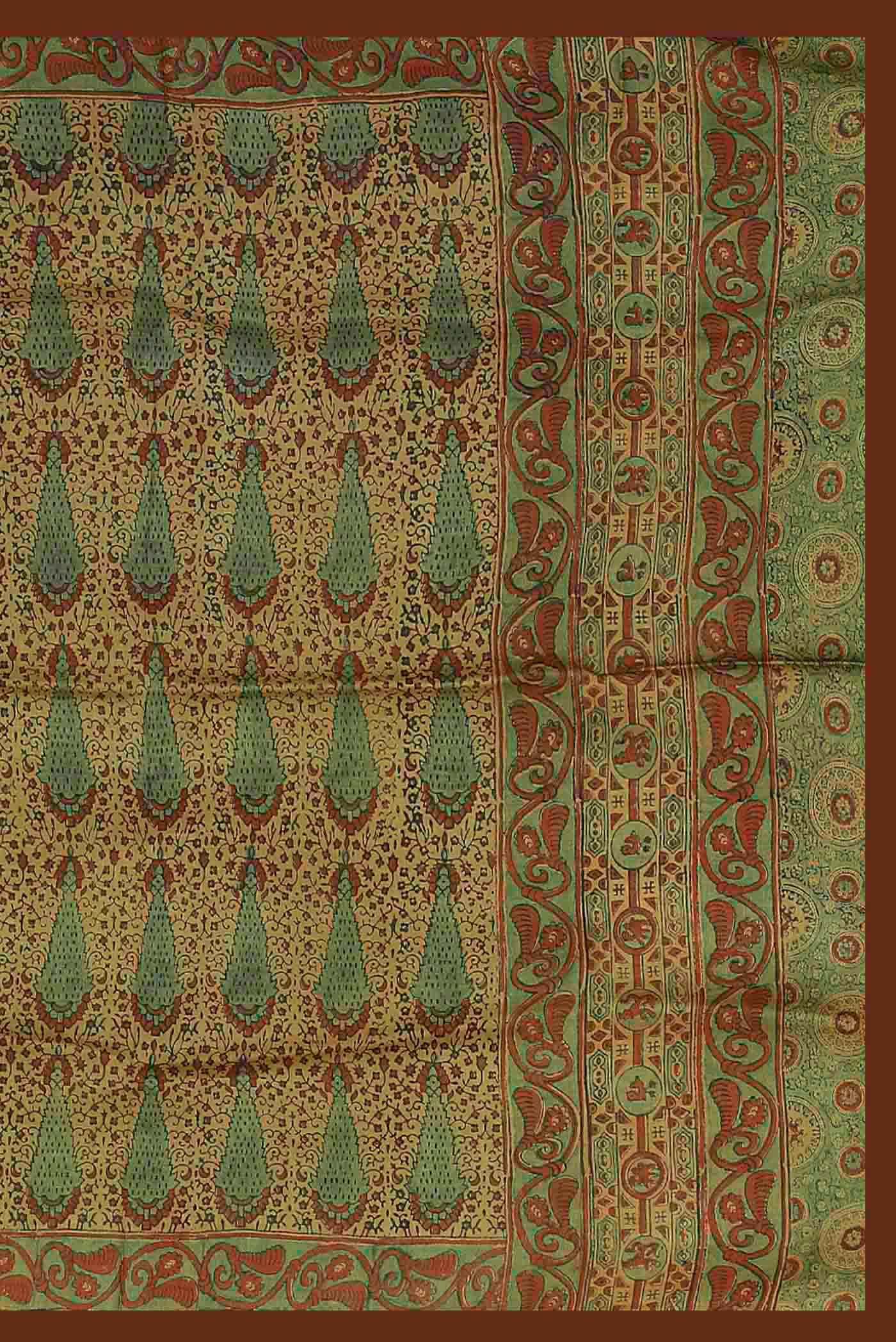 Yellow Bhagalpuri Tussar Silk Saree