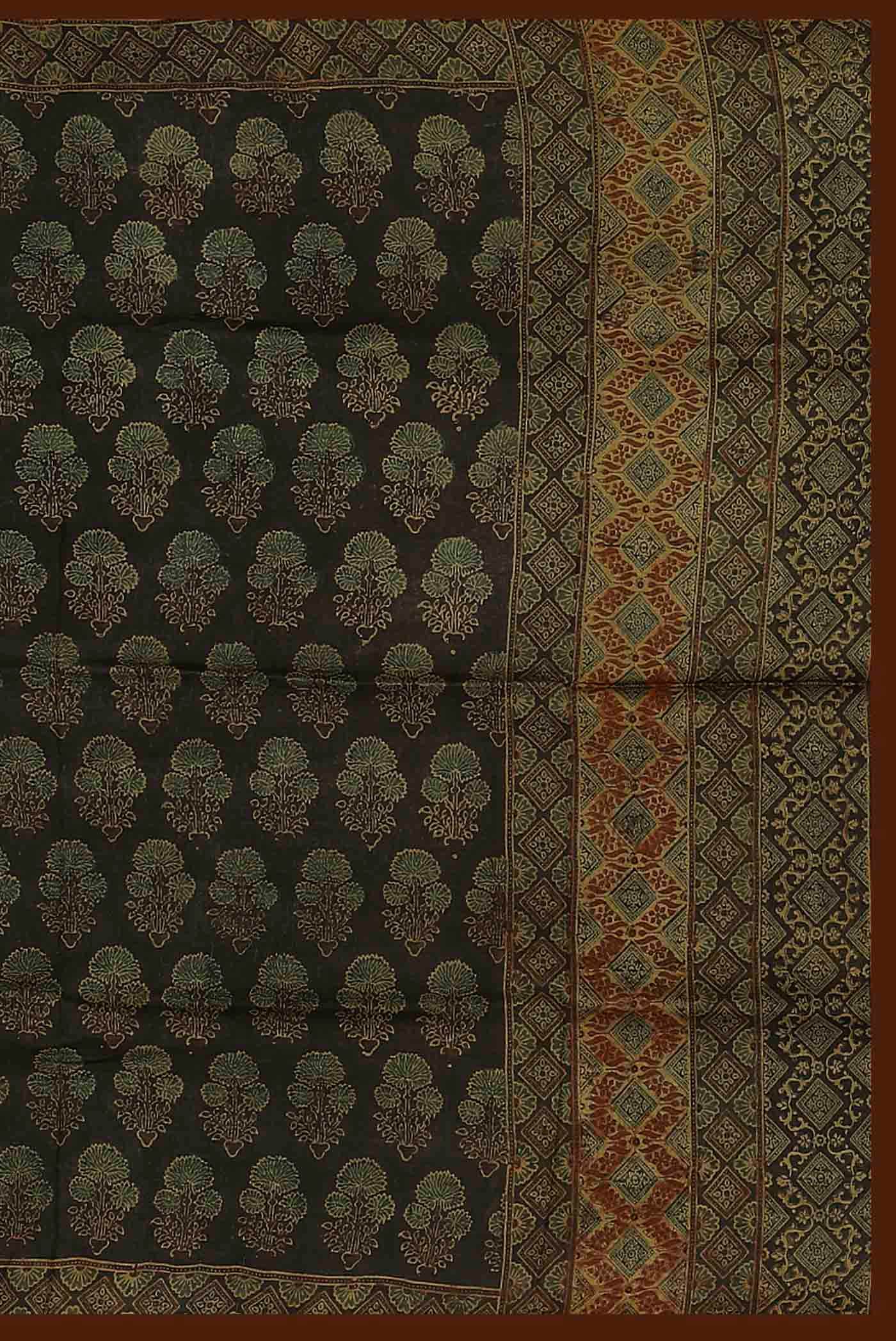 Black Bhagalpuri Tussar Silk Saree