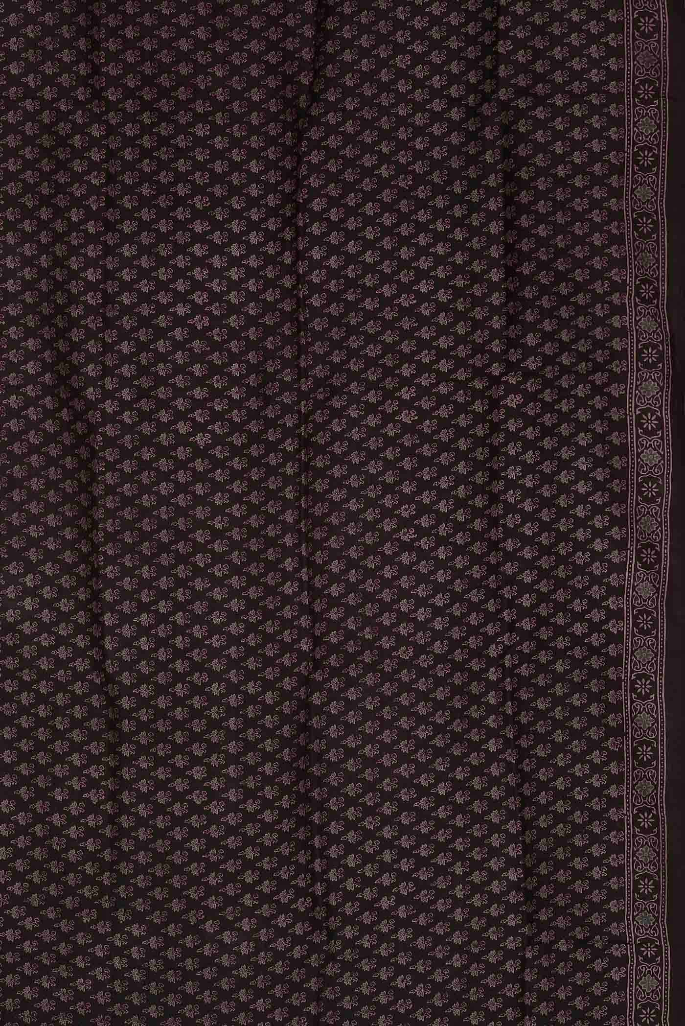 Black Bhagalpuri Tussar Silk Saree