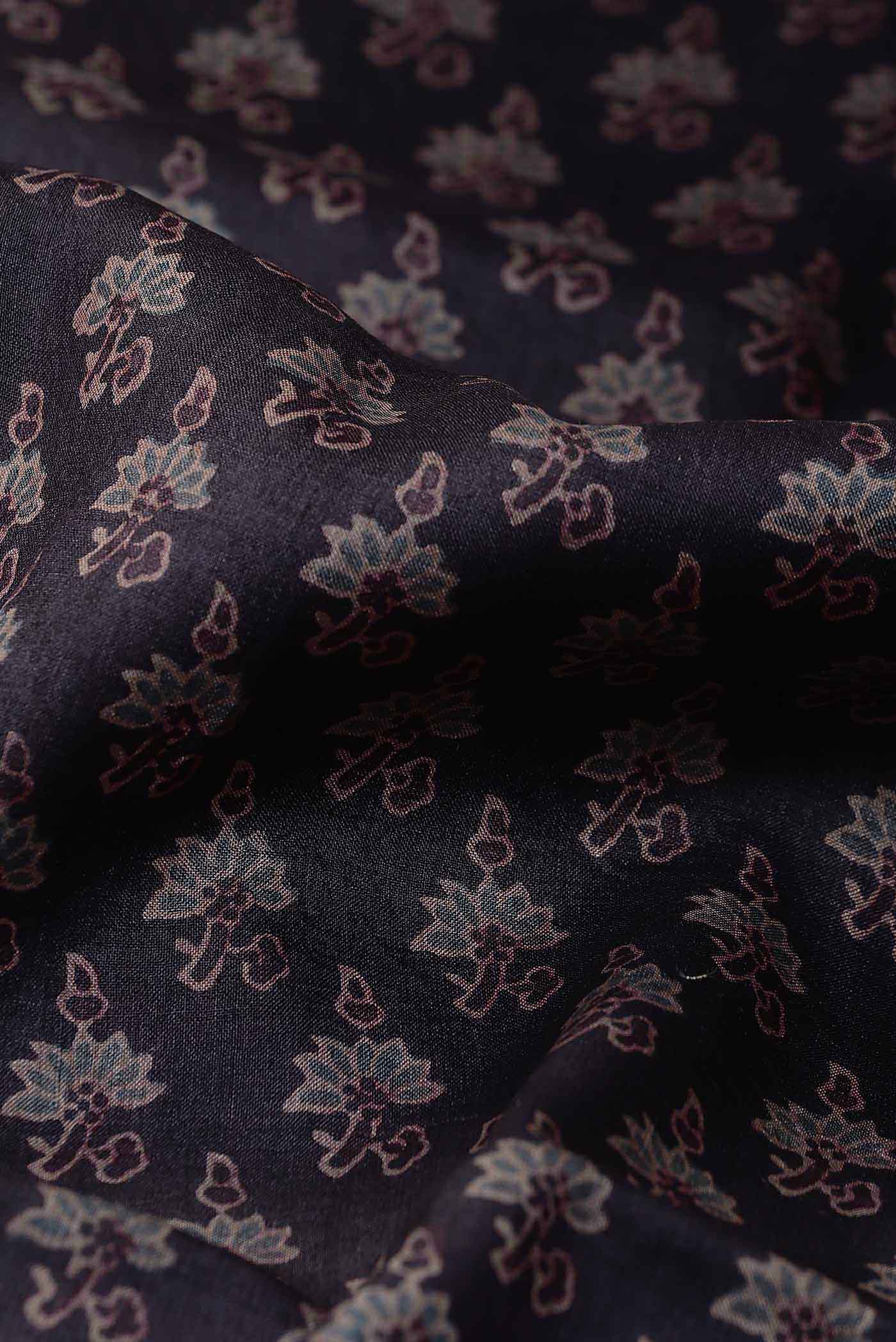 Black Bhagalpuri Tussar Silk Saree