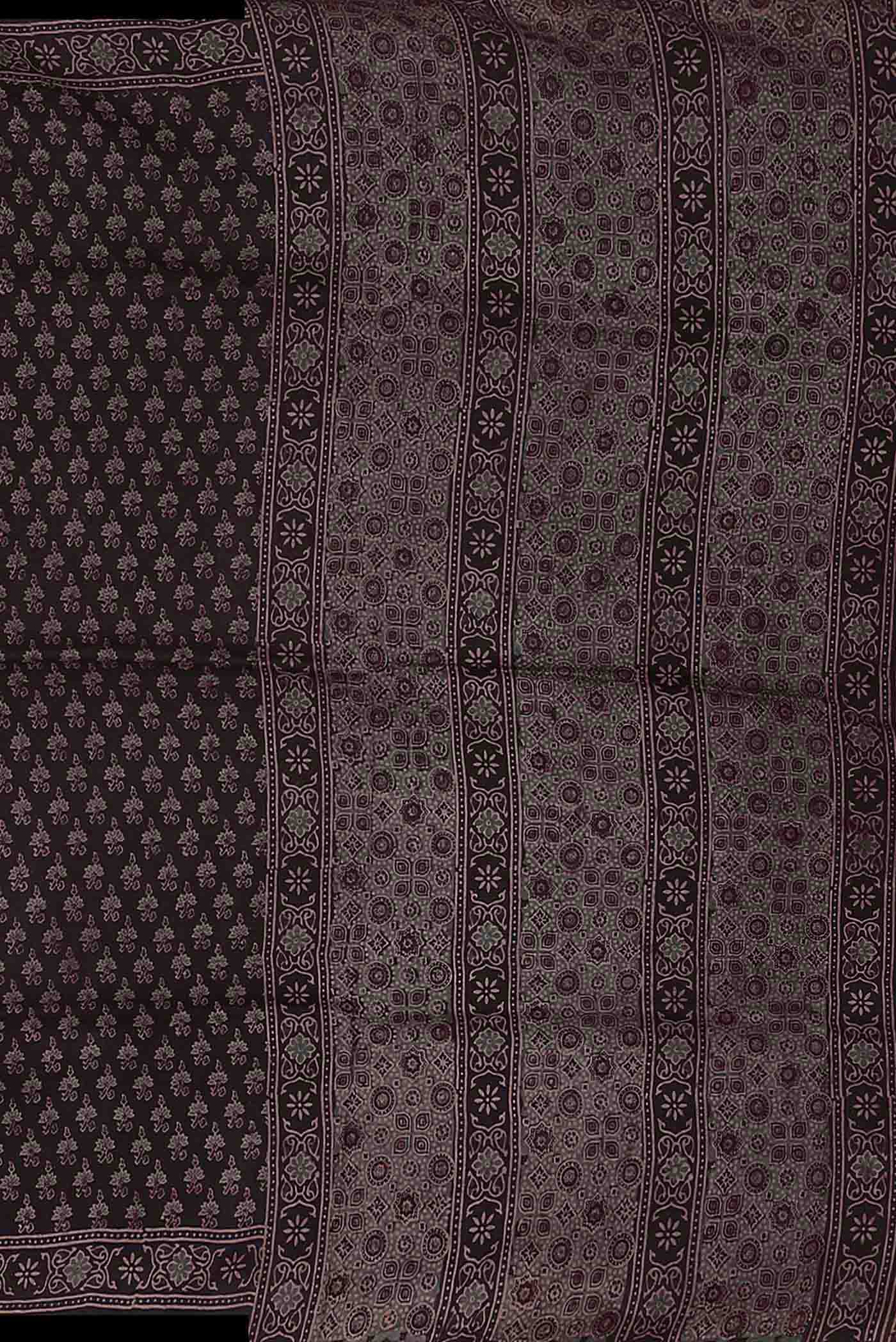 Black Bhagalpuri Tussar Silk Saree
