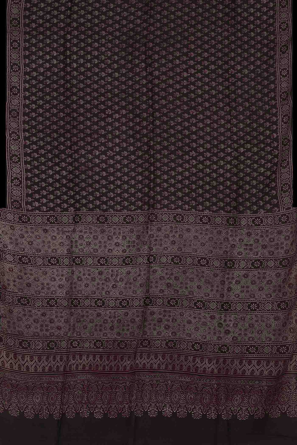 Black Bhagalpuri Tussar Silk Saree