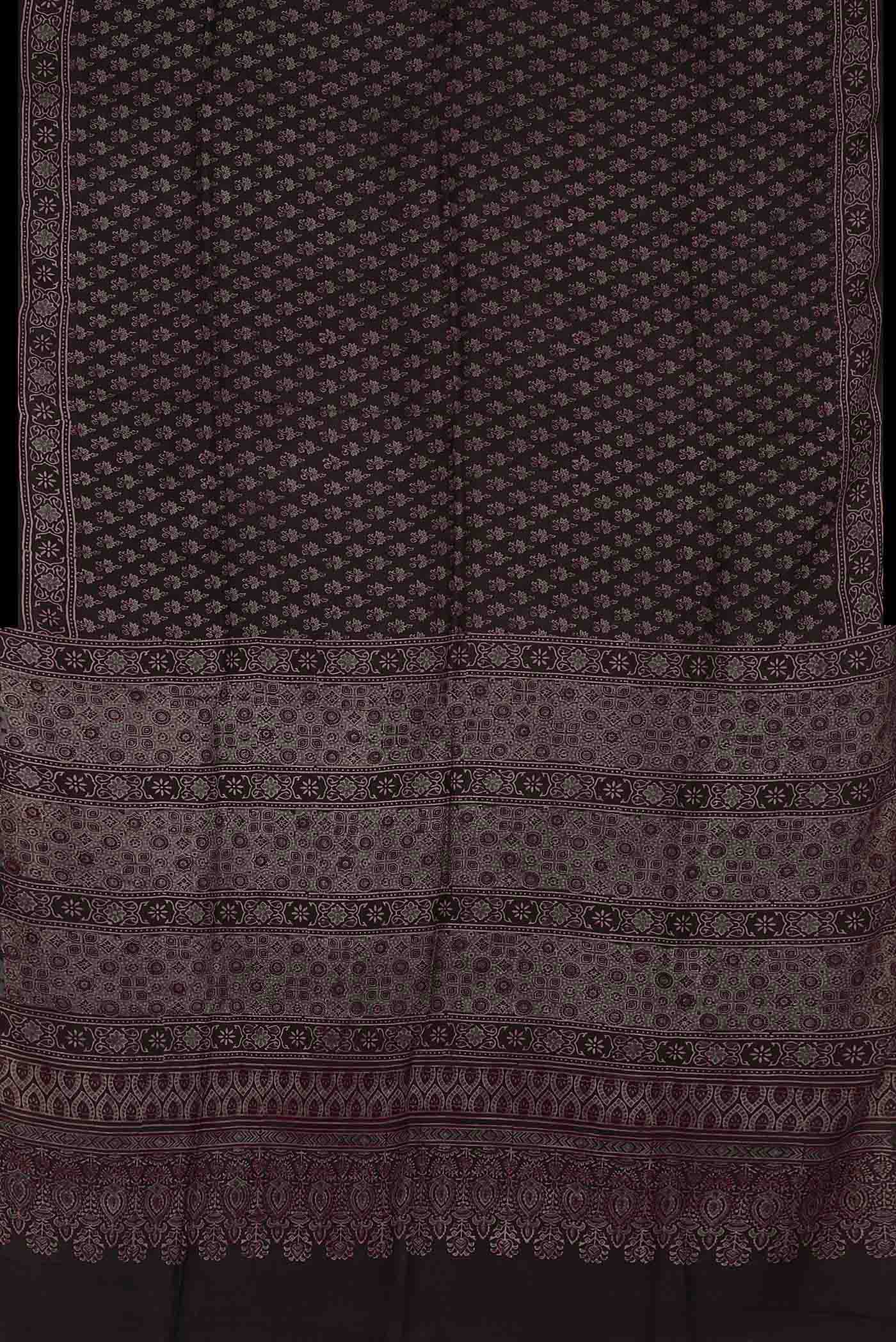 Black Bhagalpuri Tussar Silk Saree