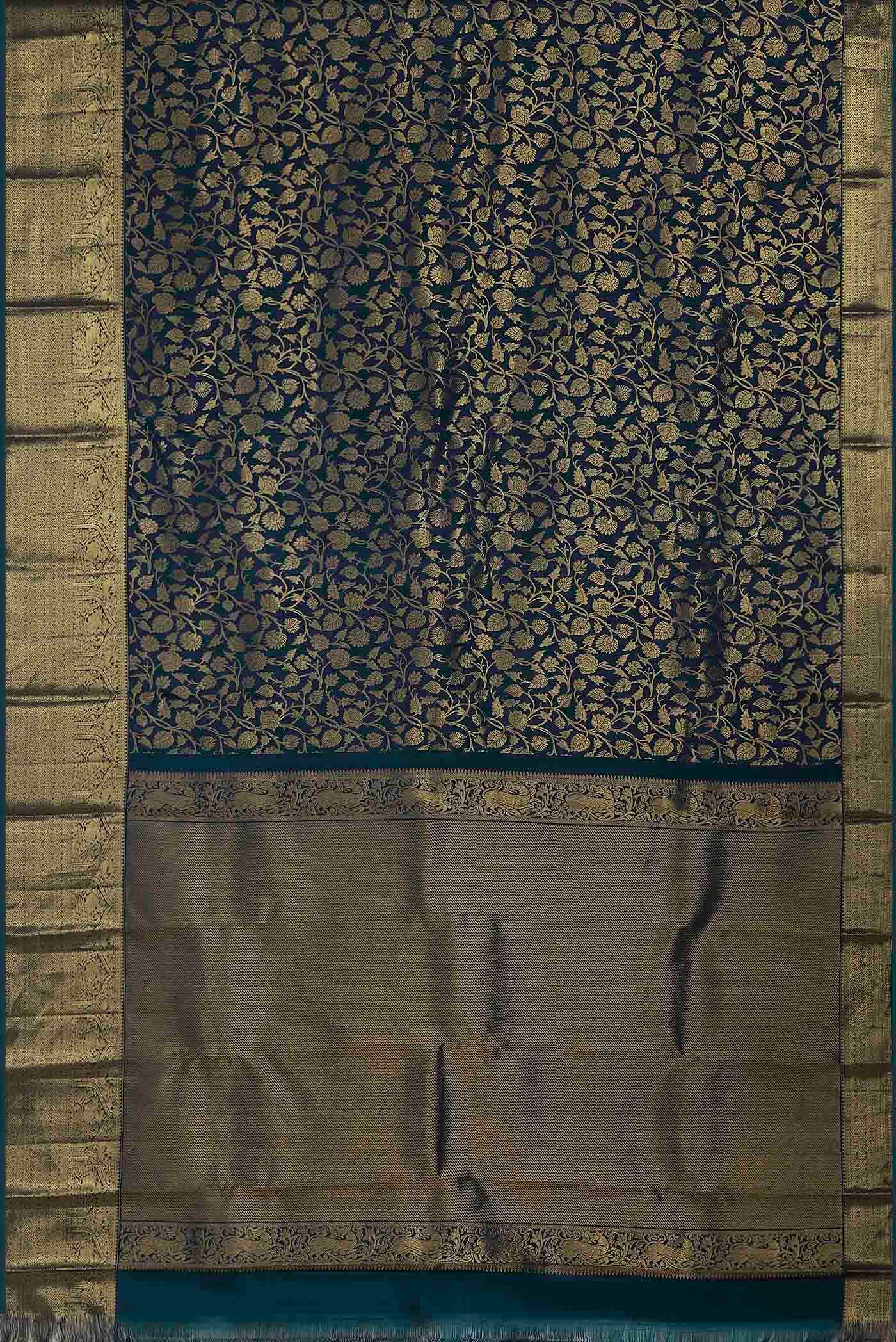 Blue Kanchipuram Silk Saree
