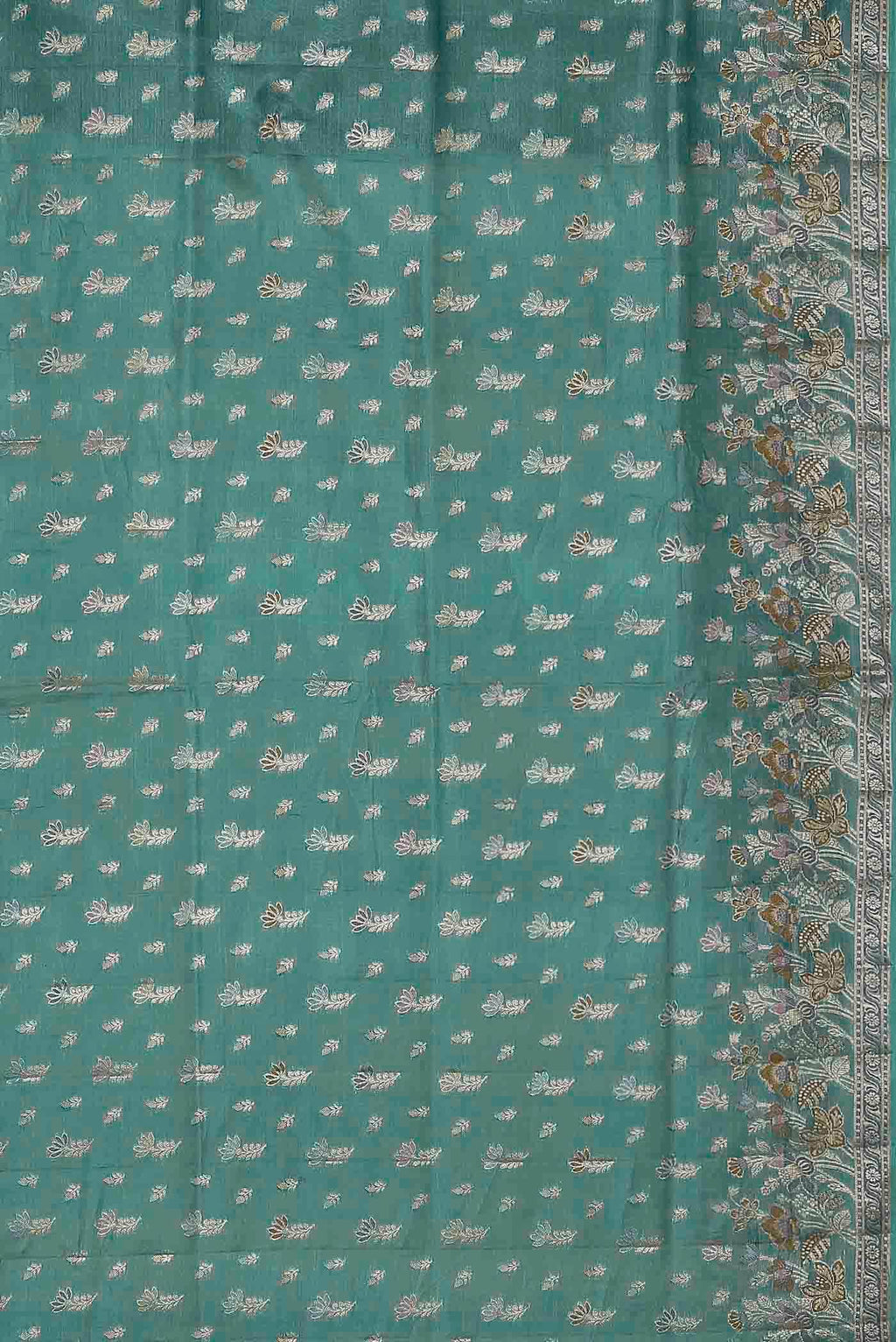 Blue Banarasi Raw Silk Saree