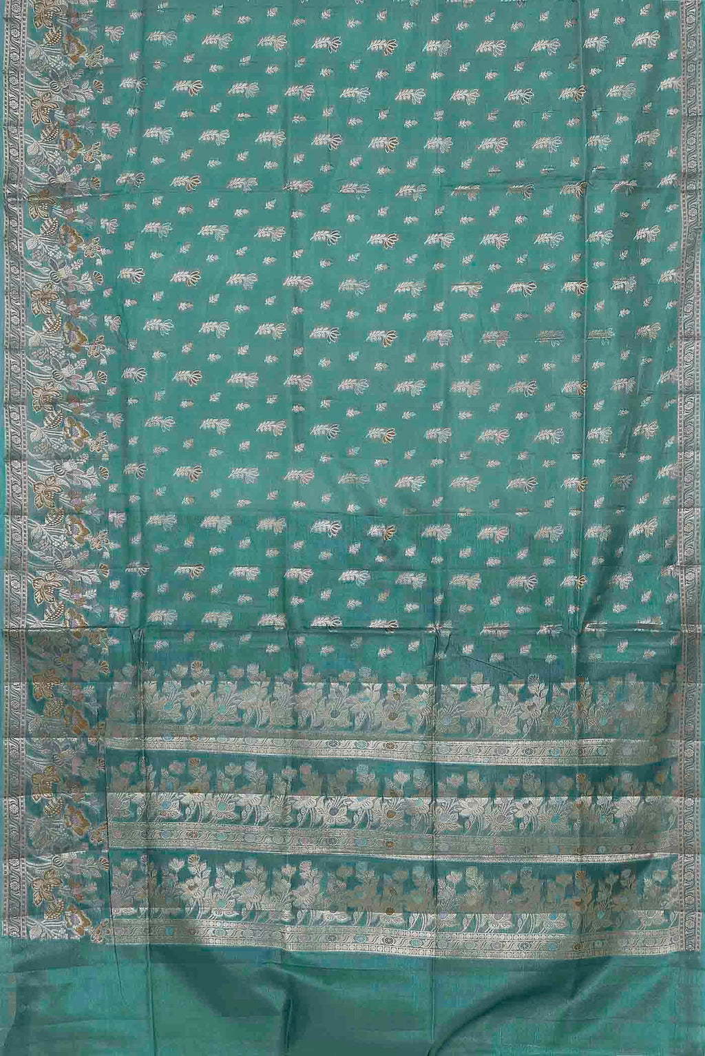 Blue Banarasi Raw Silk Saree