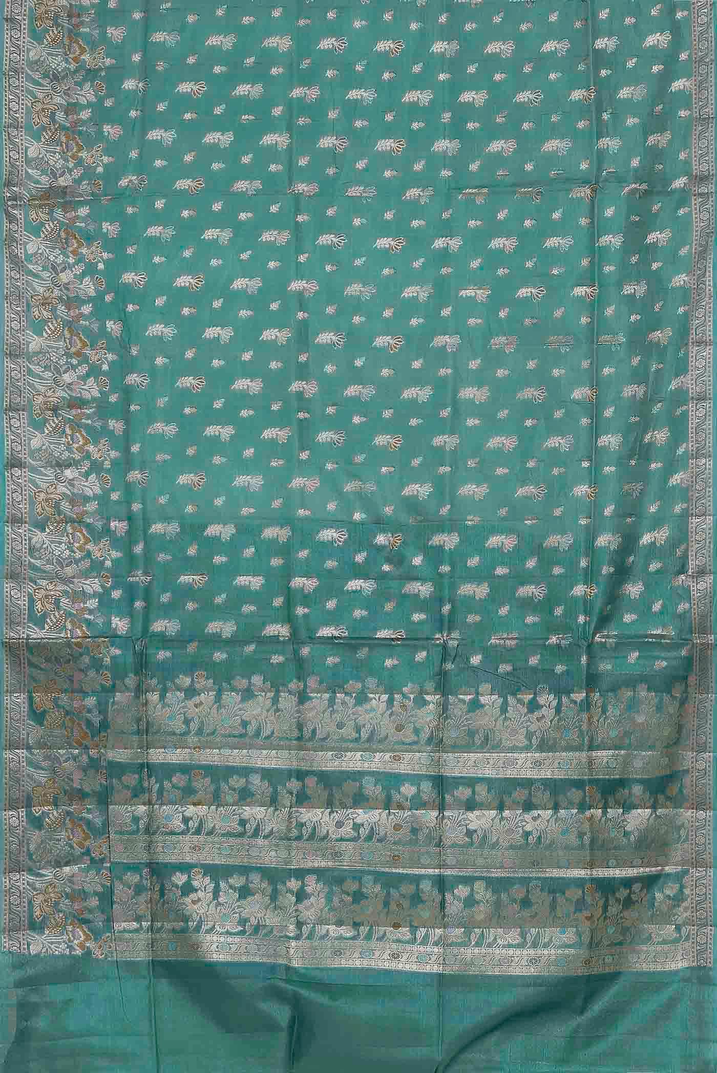 Blue Banarasi Raw Silk Saree